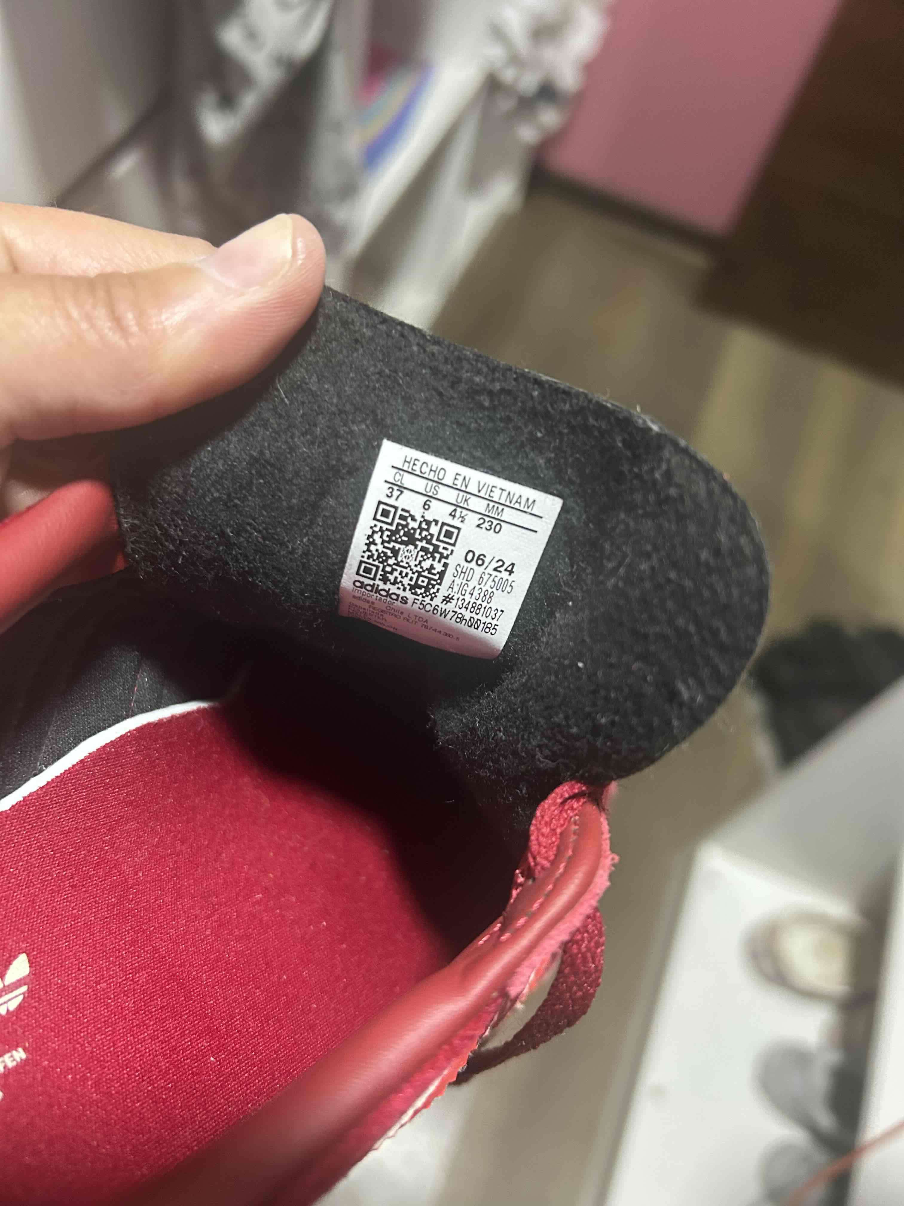 Zapatillas adidas rojas de gamuza - miniatura 4