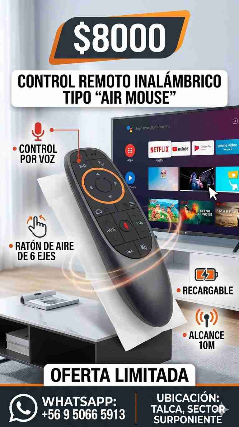 Control remoto inalámbrico air mouse - miniatura 1