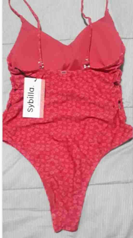 Traje de baño rojo estampado - miniatura 2