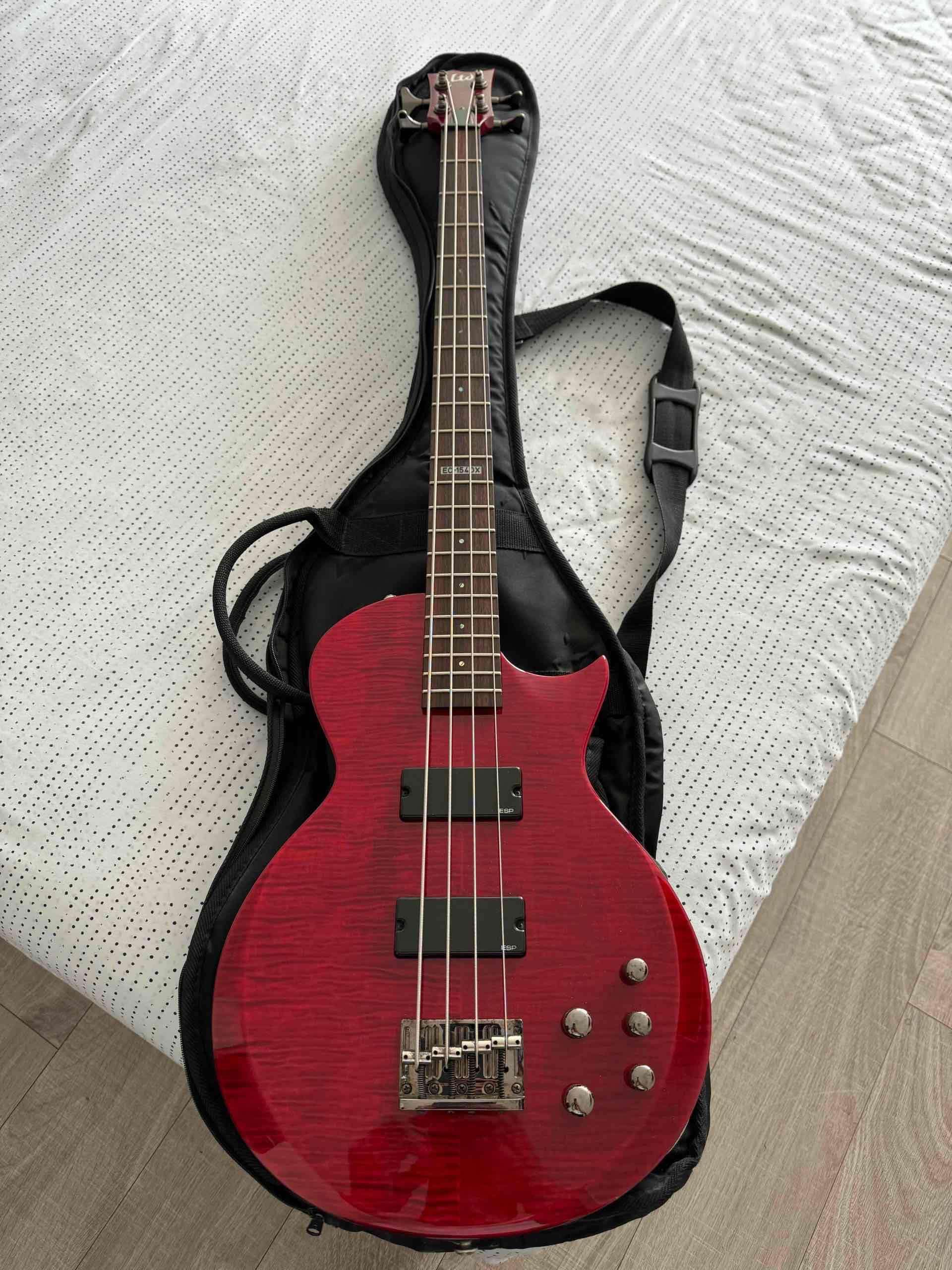 Bajo Esp Ltd Ec-154dx rojo con funda - miniatura 1