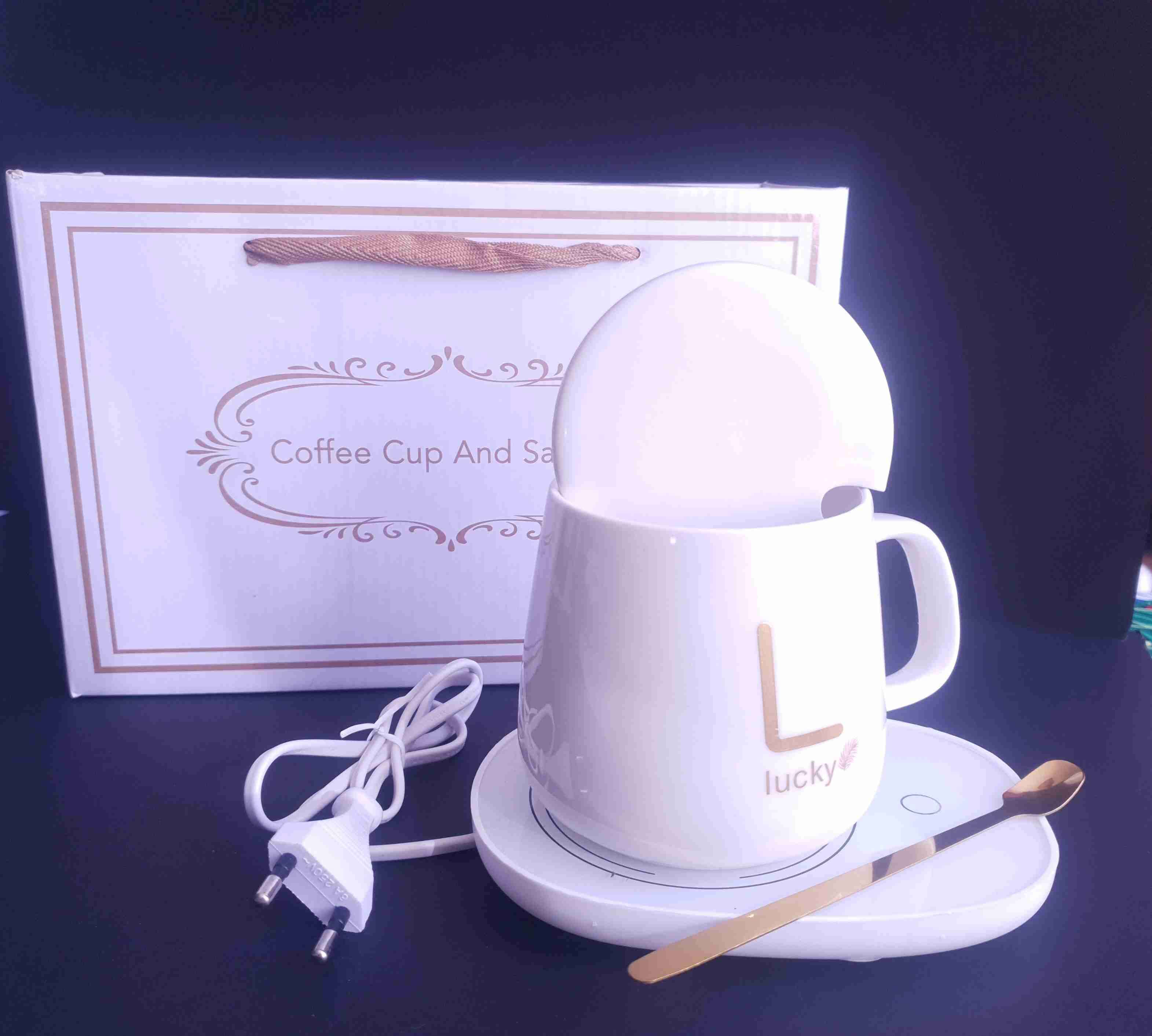 Taza eléctrica con bandeja calentadora - 1