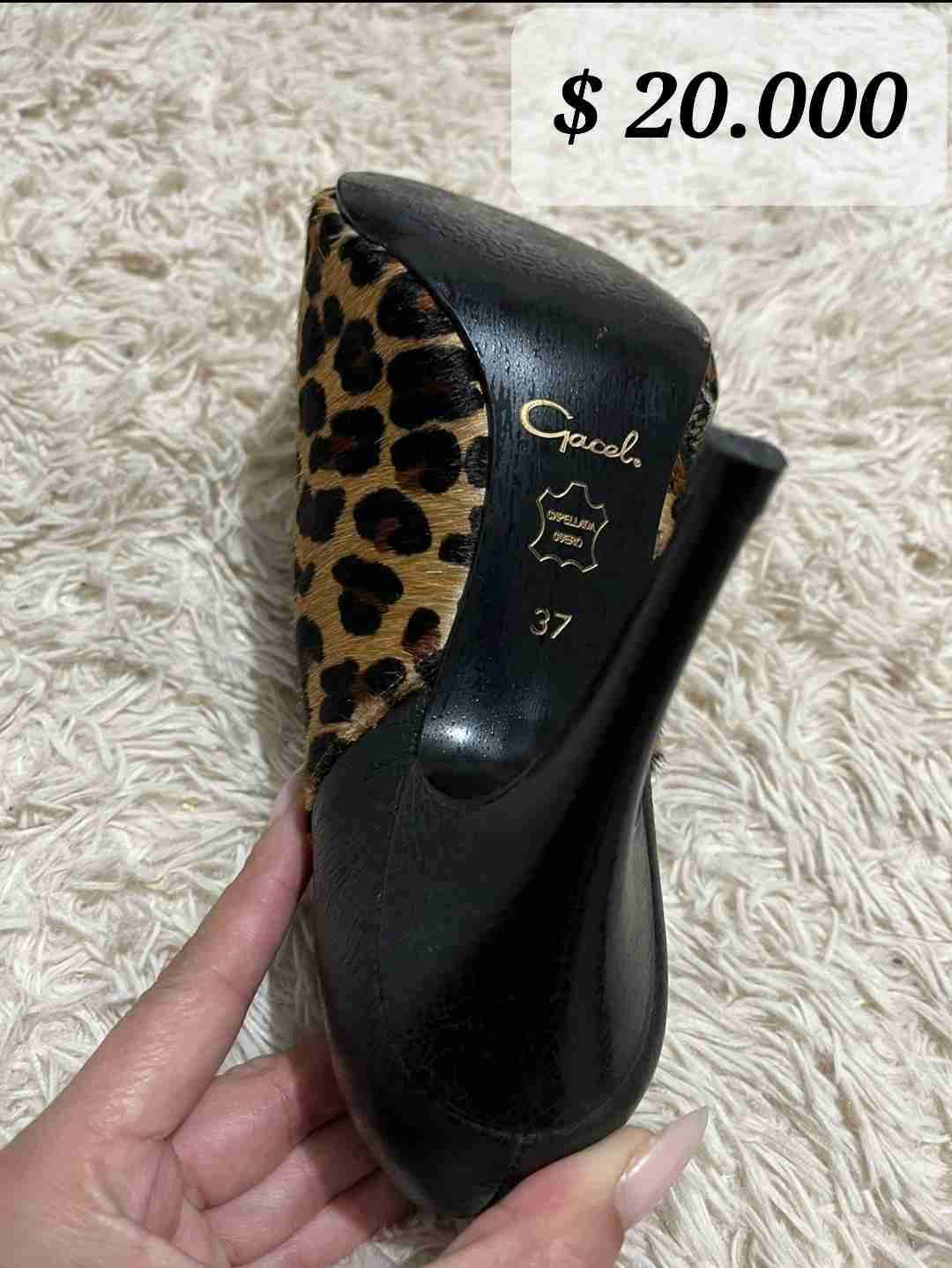 Botines tacón estampado leopardo - miniatura 2