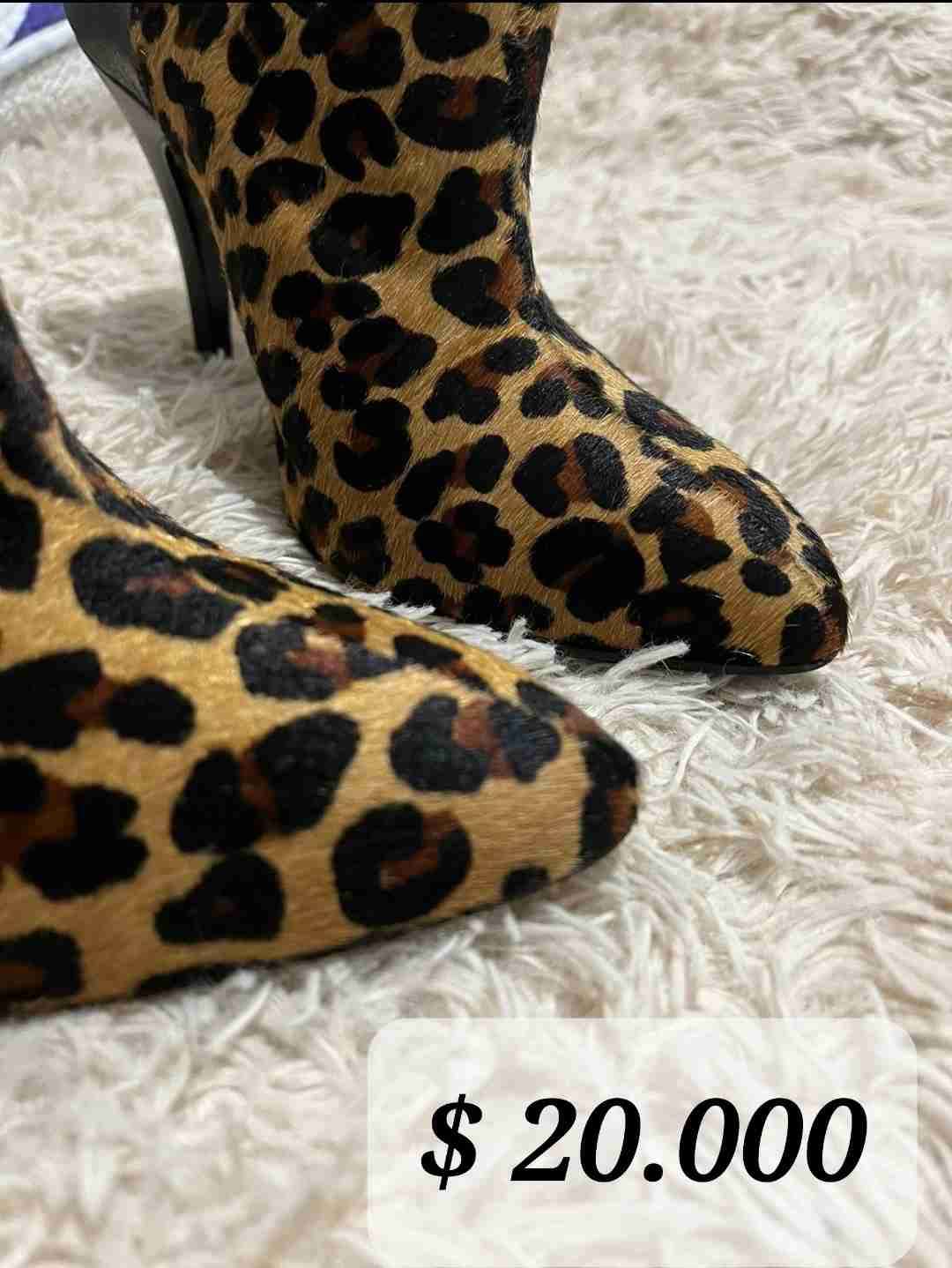 Botines tacón estampado leopardo - miniatura 3