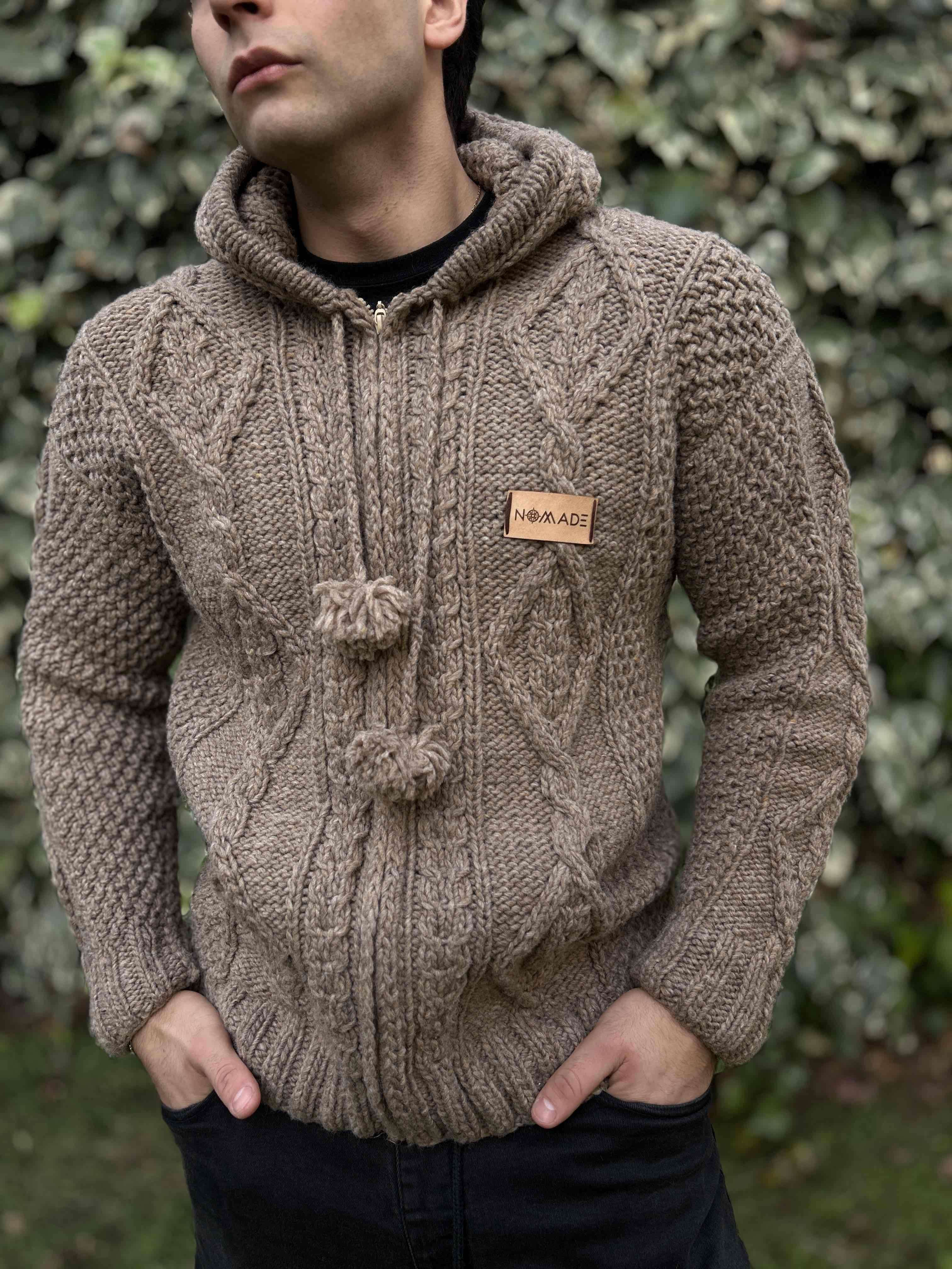 Chaleco de lana de oveja con capucha - miniatura 3