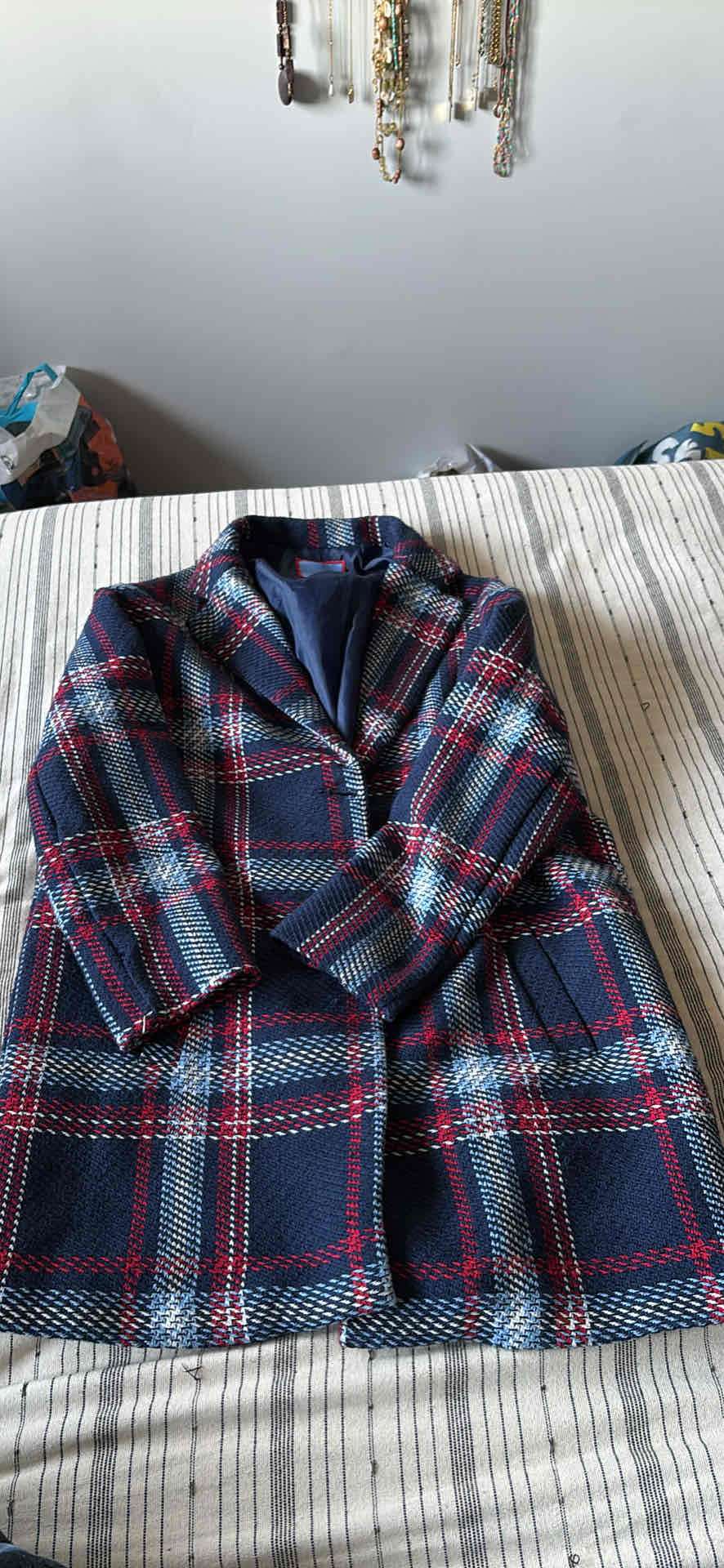 Abrigo de lana a cuadros