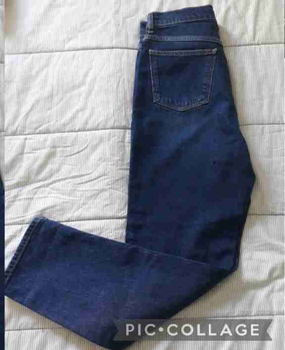 Jeans azul oscuro para mujer - miniatura 1