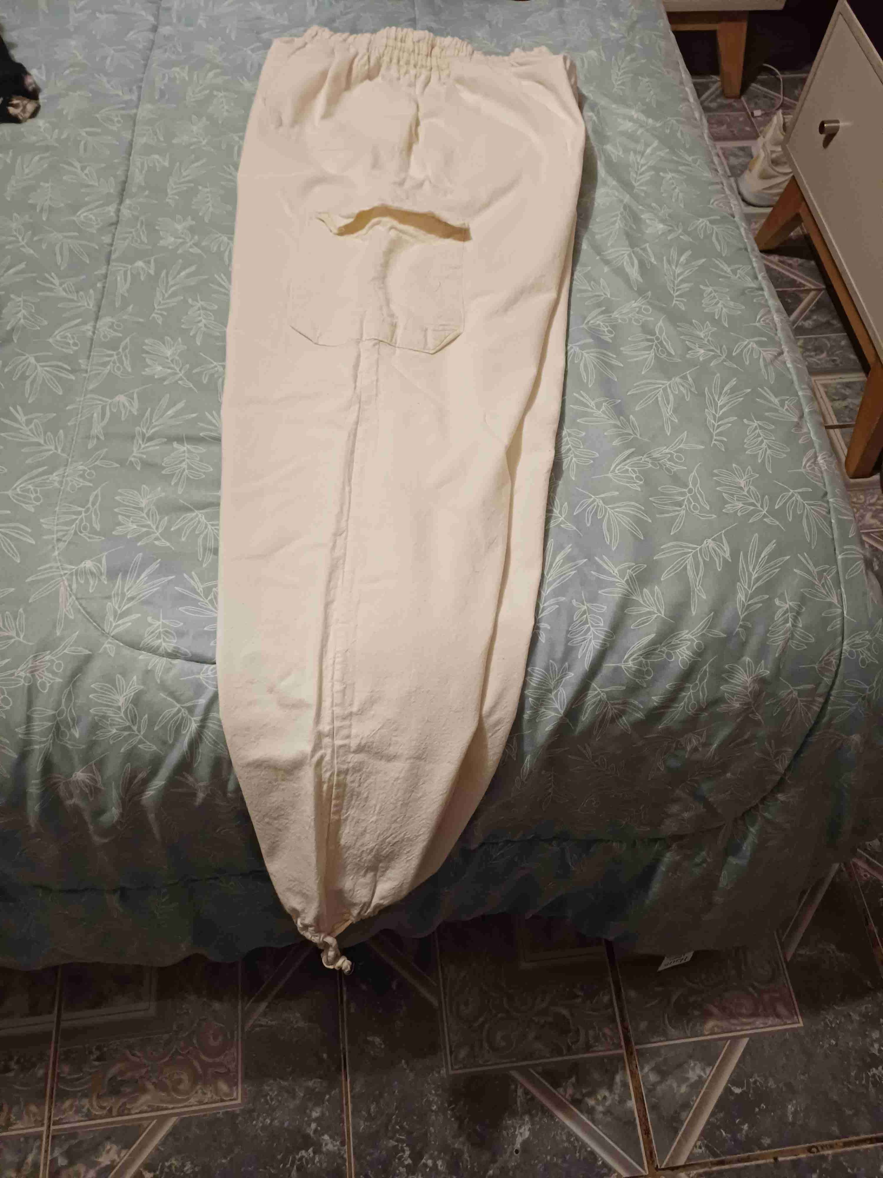 Pantalones cargo beige unisex - 2