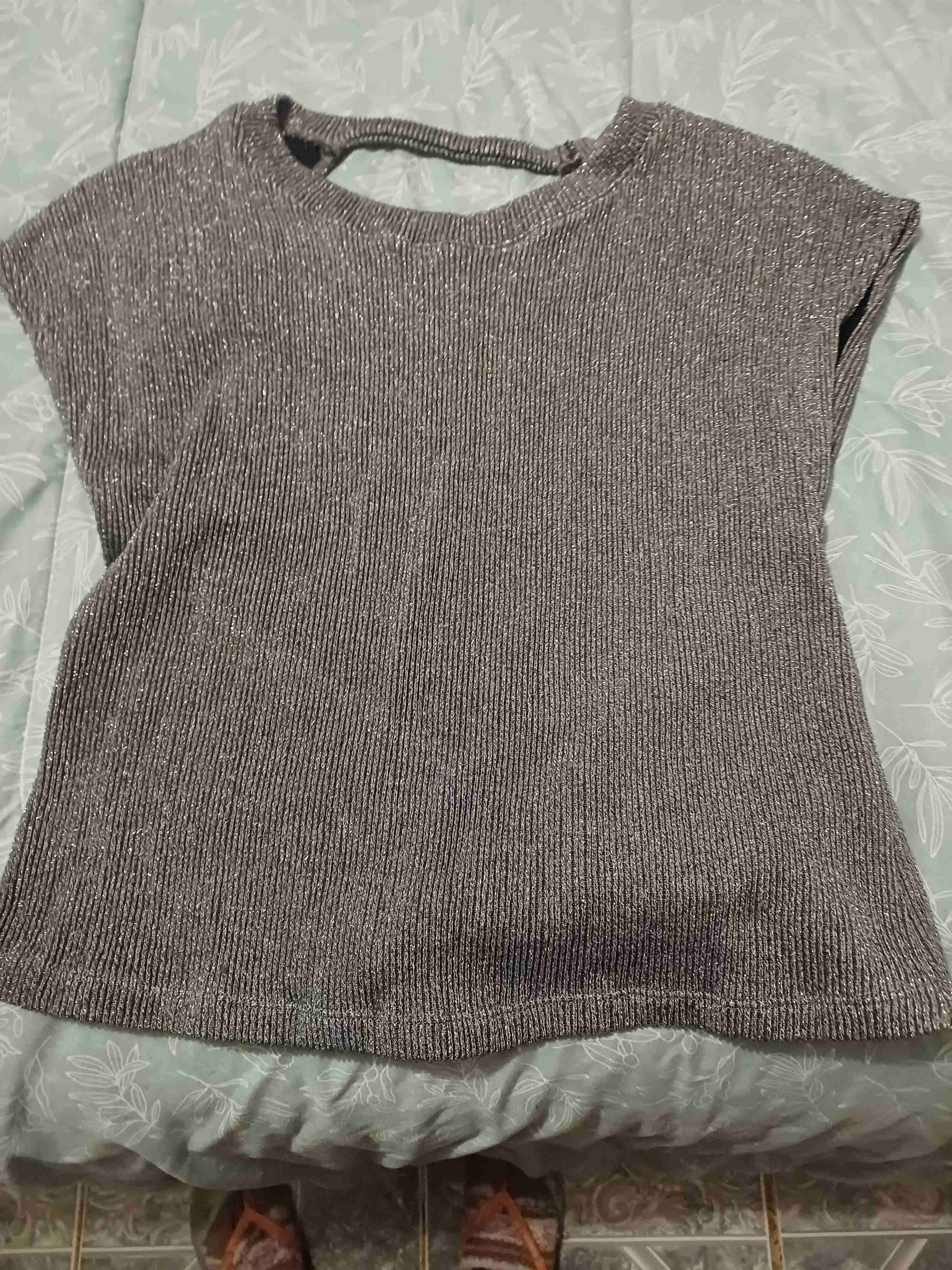 Polera gris con brillo - miniatura 1