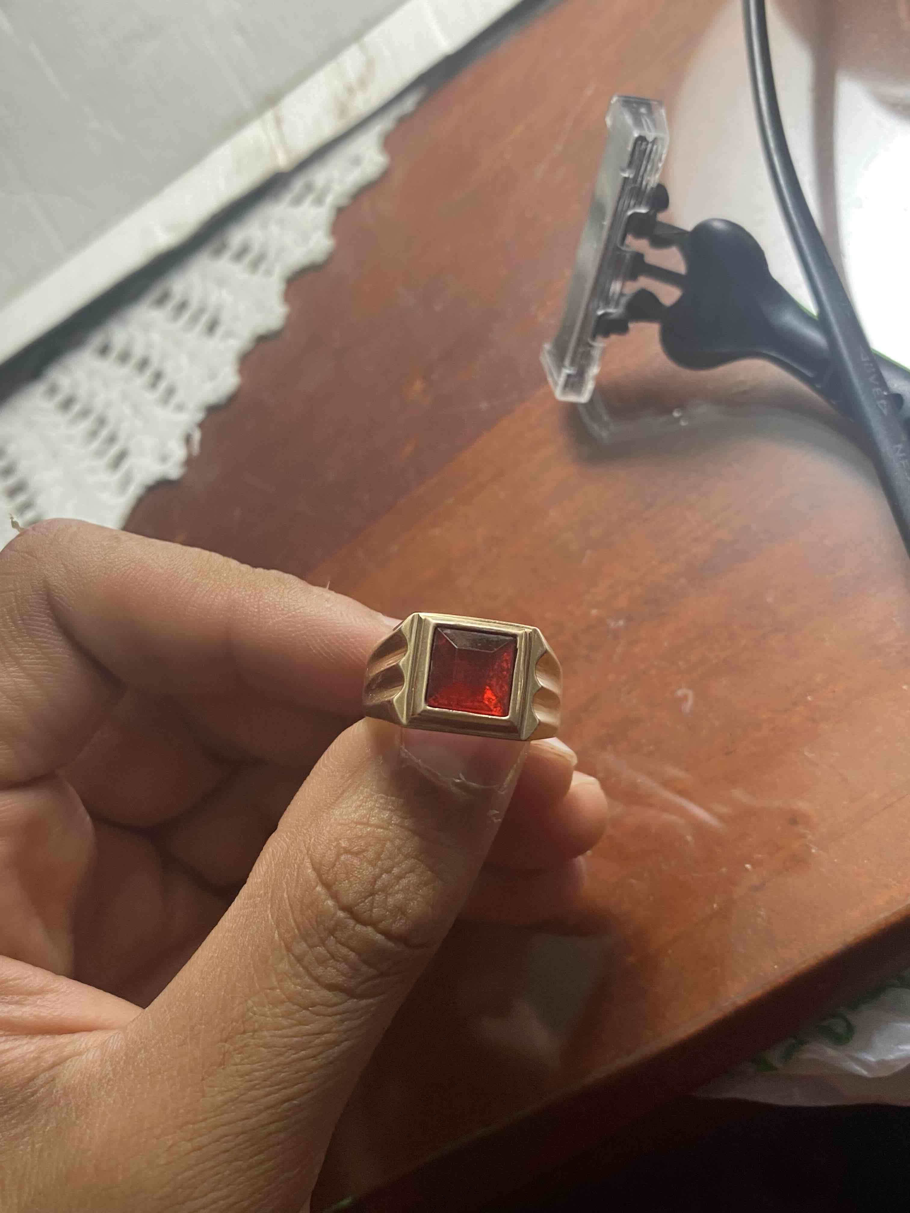 Rolo facetado+ dije redondo+ anillo todo con sello - miniatura 2