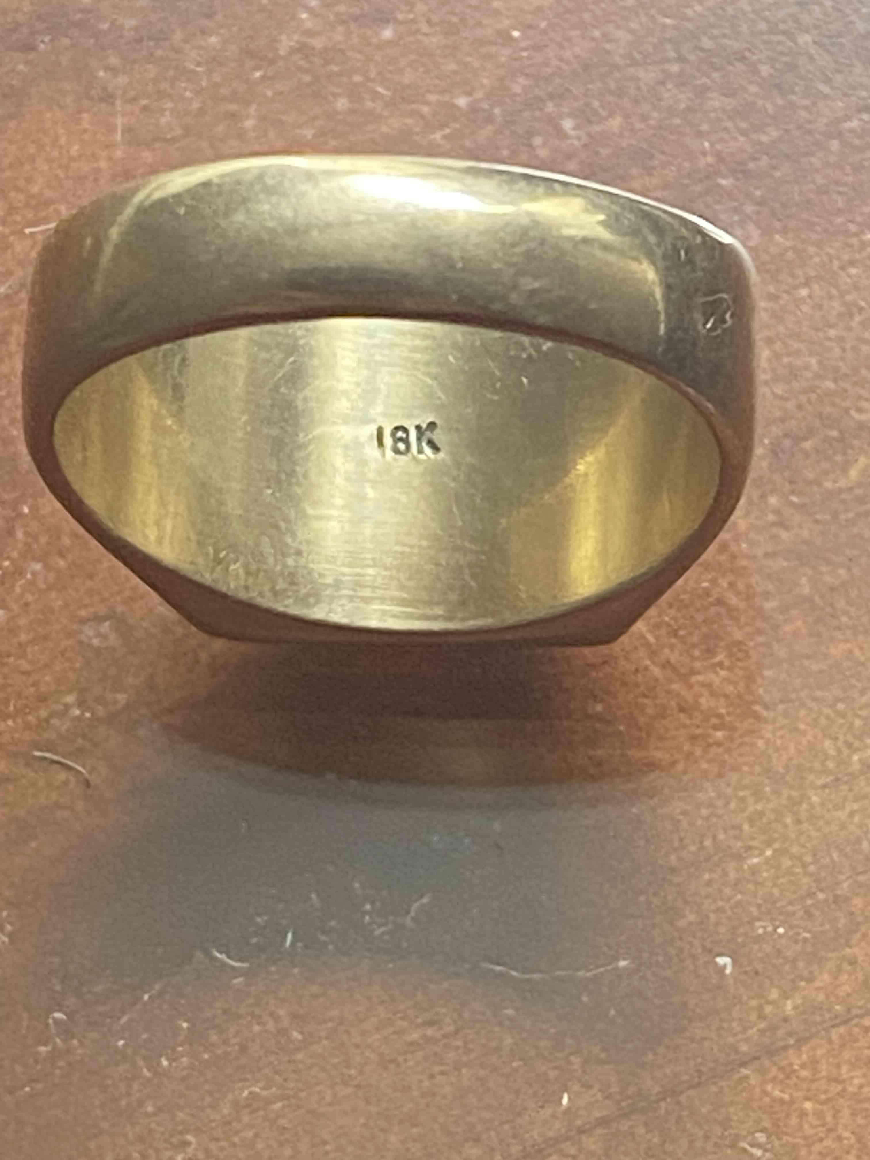 Rolo facetado+ dije redondo+ anillo todo con sello - miniatura 3