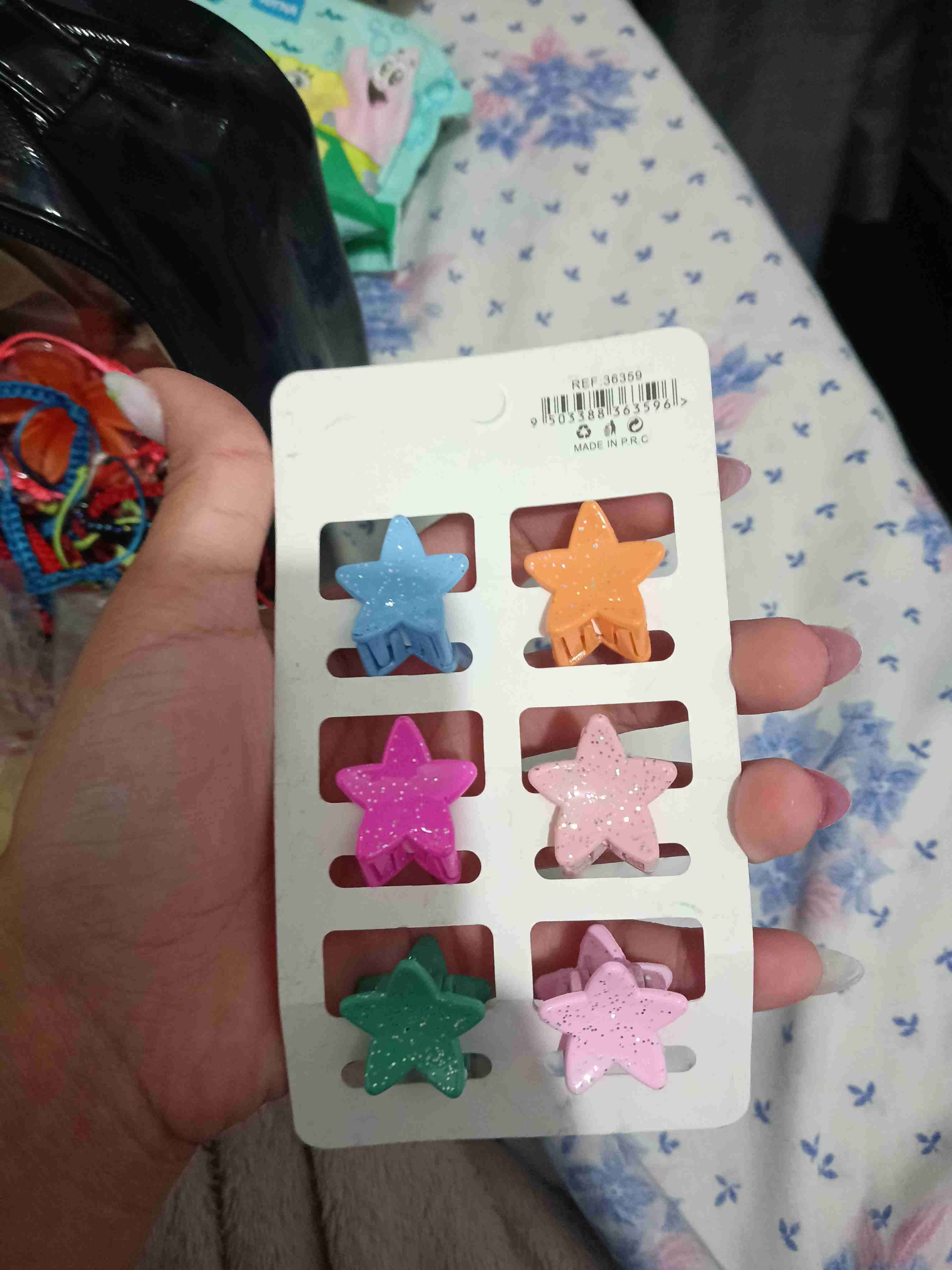 Set de pinzas estrella coloridas - 2