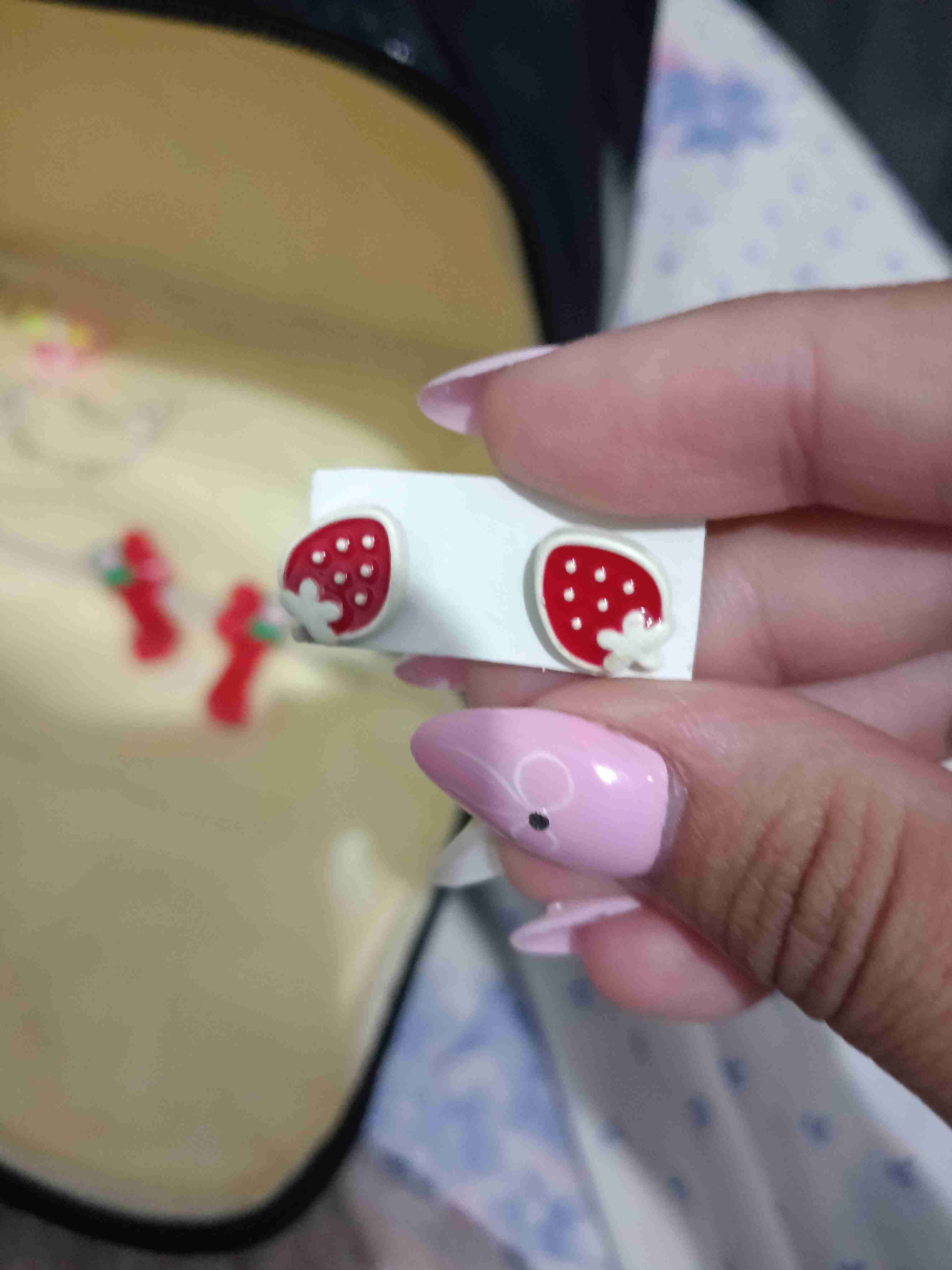 Aros de frutillas para mujer - 2