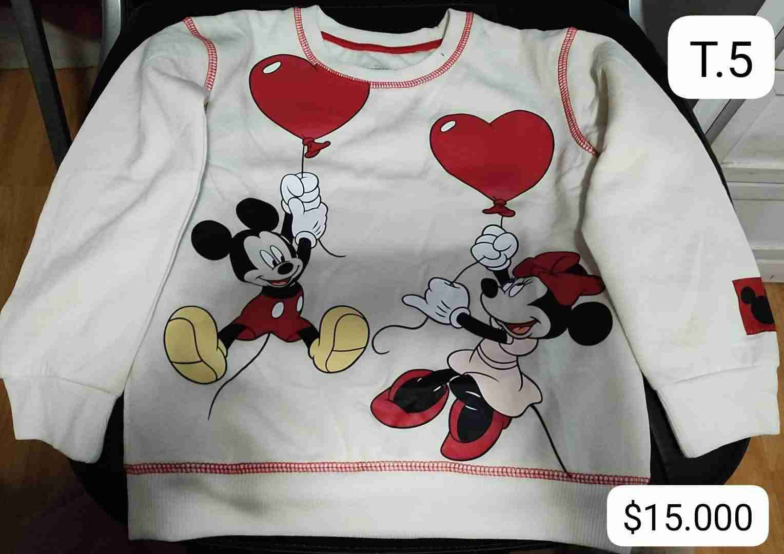 Polerón Mickey y Minnie blanco