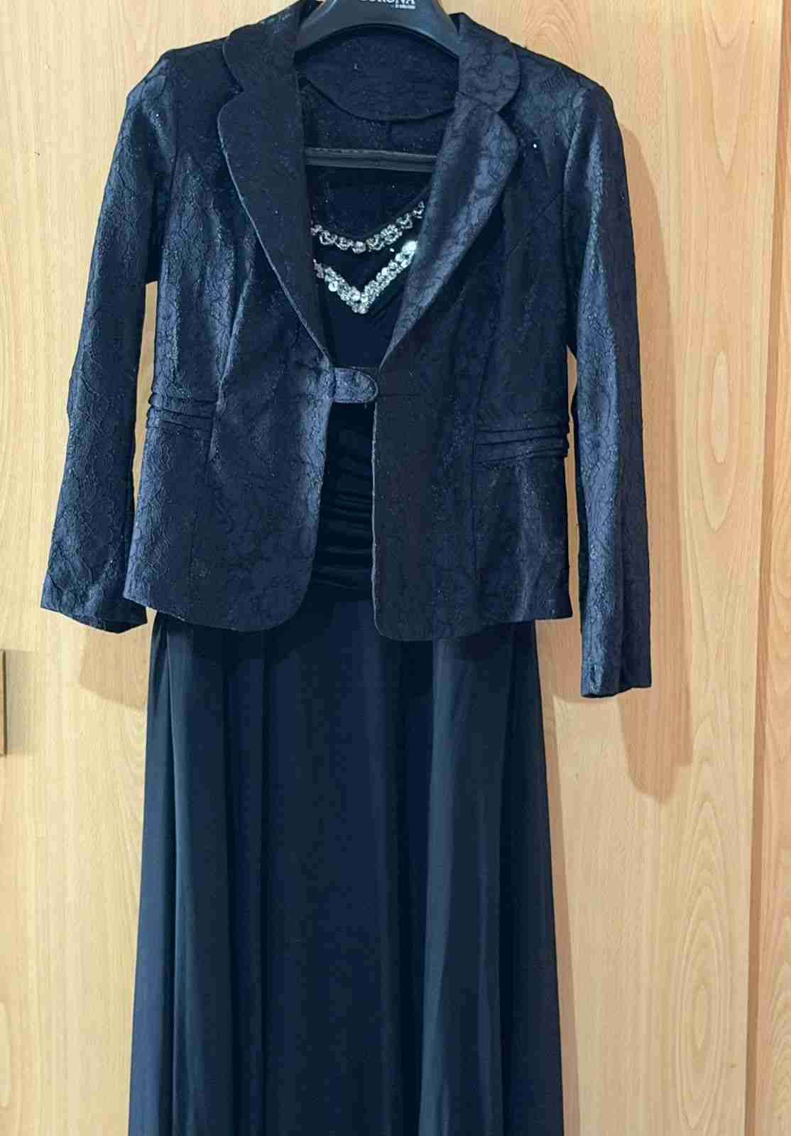 Vestido largo azul sin detalles - 5