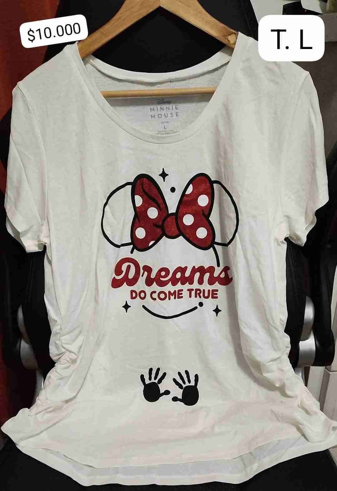 Polera Minnie Mouse blanca