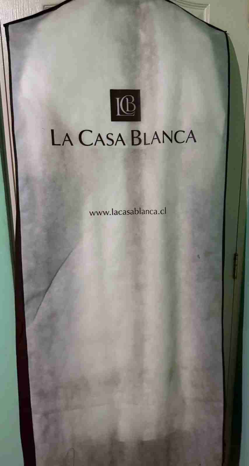 Vestido blanco con bordado floral de novia - 4