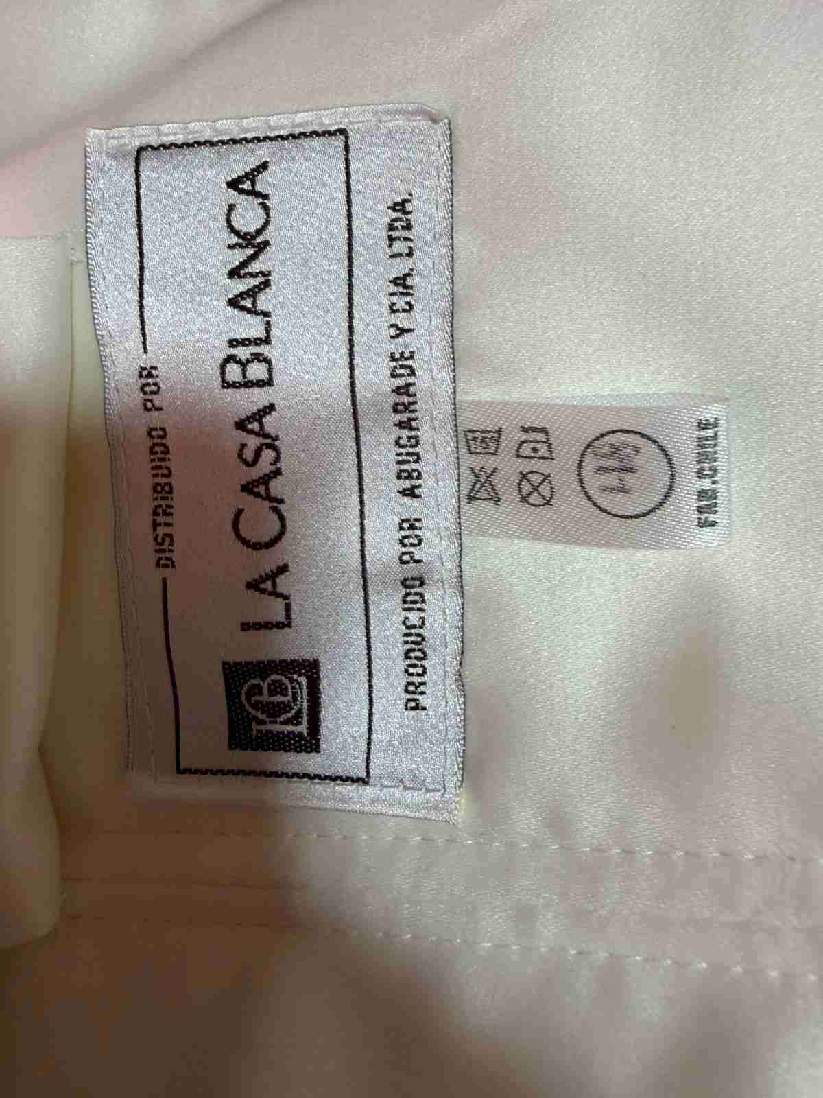 Vestido blanco con bordado floral de novia - 5