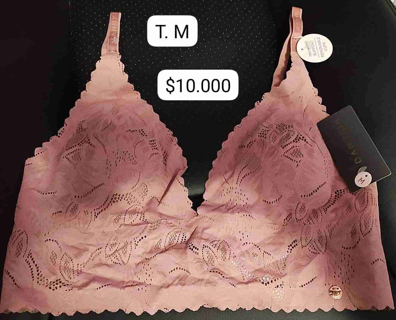 Bralette rosa de encaje T.M