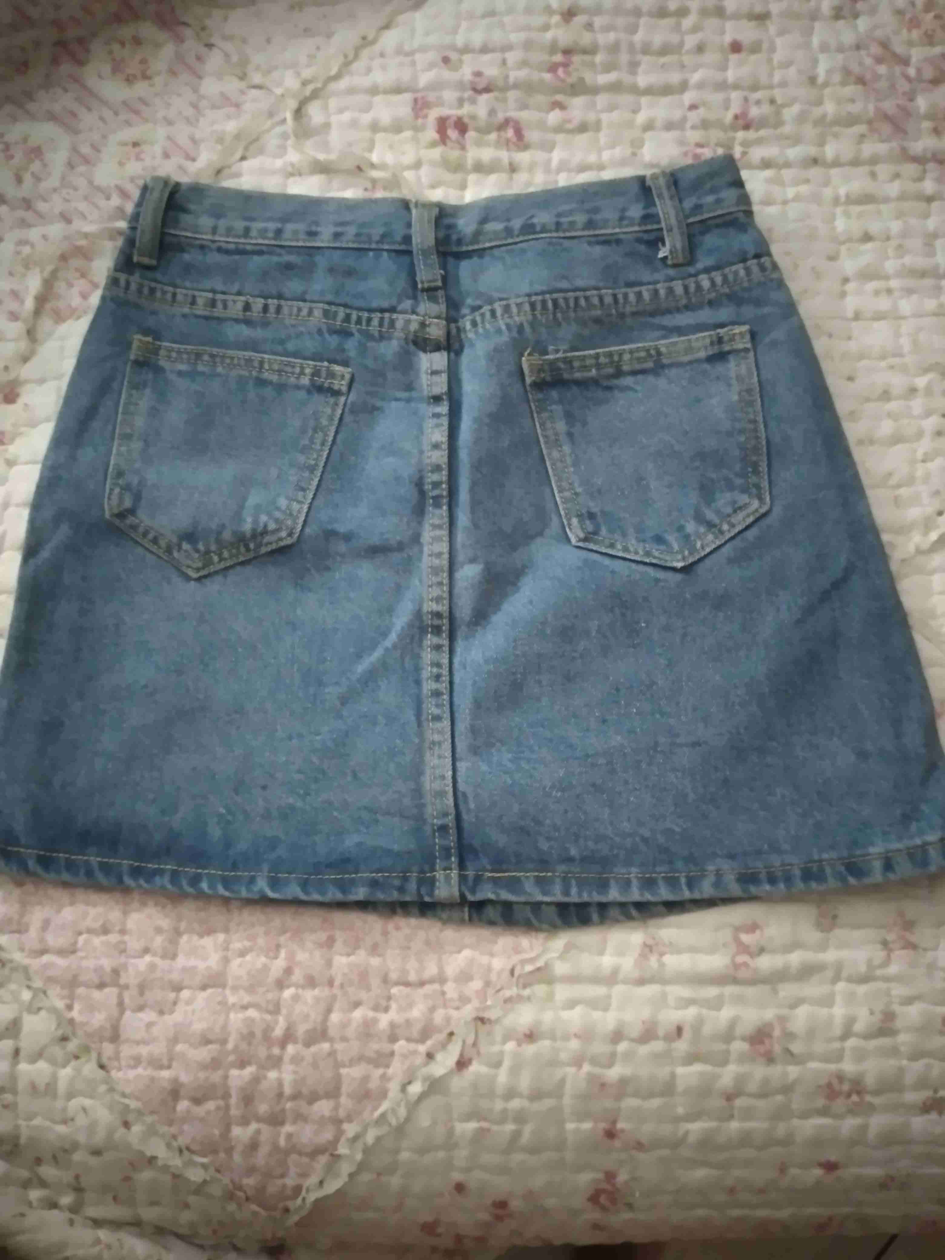 Mini falda de mezclilla azul - miniatura 2