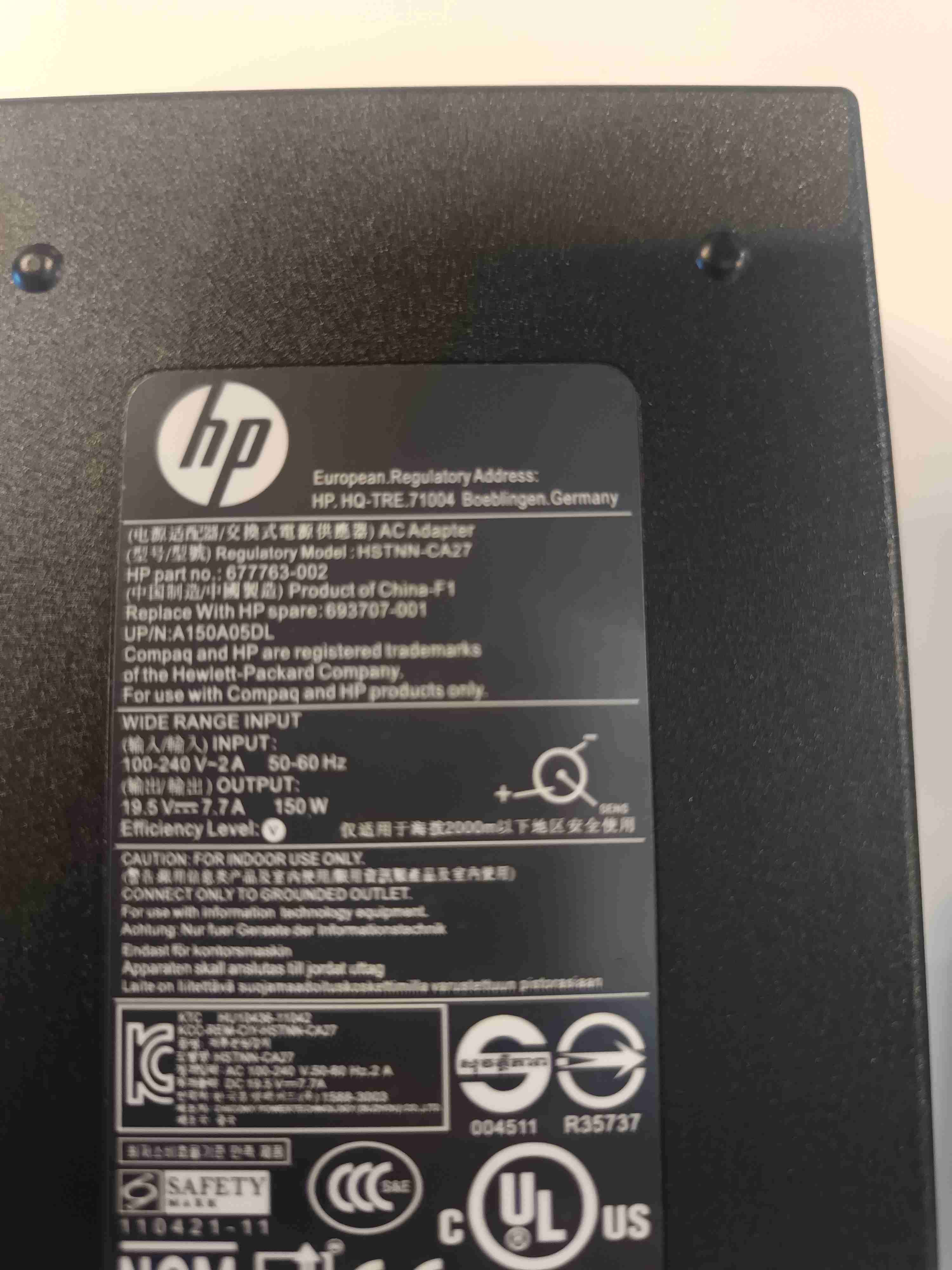 Cargador HP para laptop modelo HSTNN-CA27 - miniatura 2
