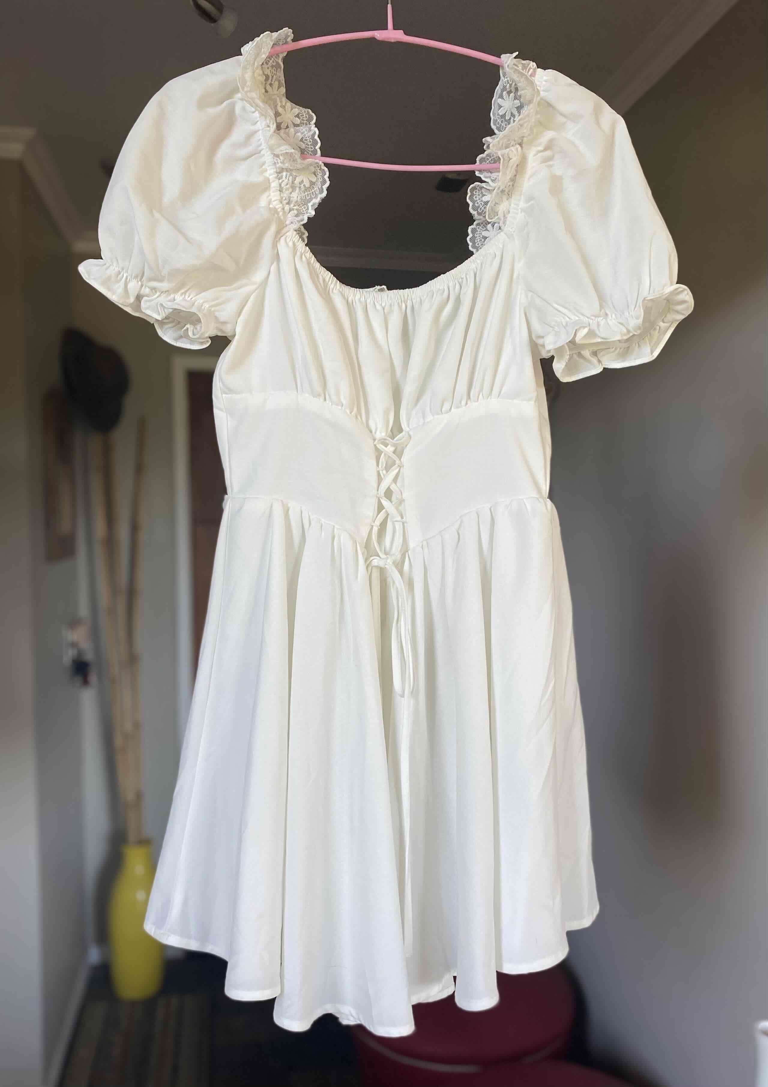 Vestido blanco con  encaje SHEIN - miniatura 1