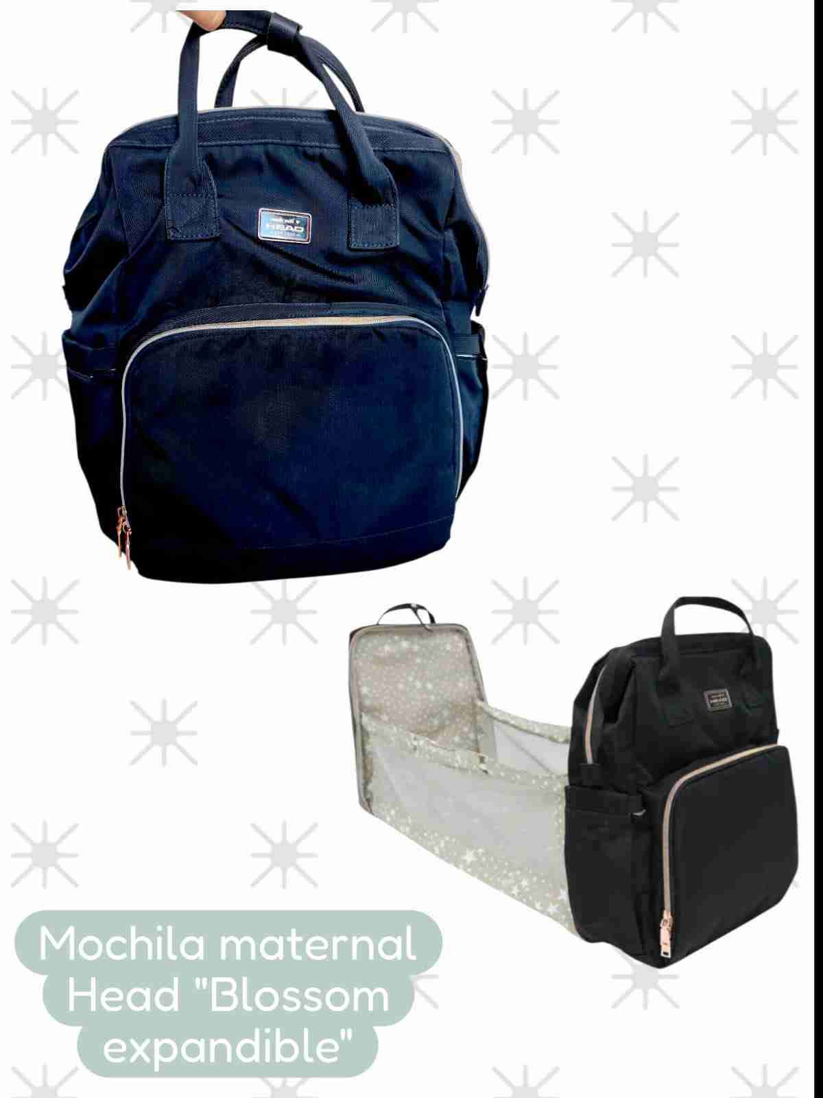 Mochila maternal Head negra