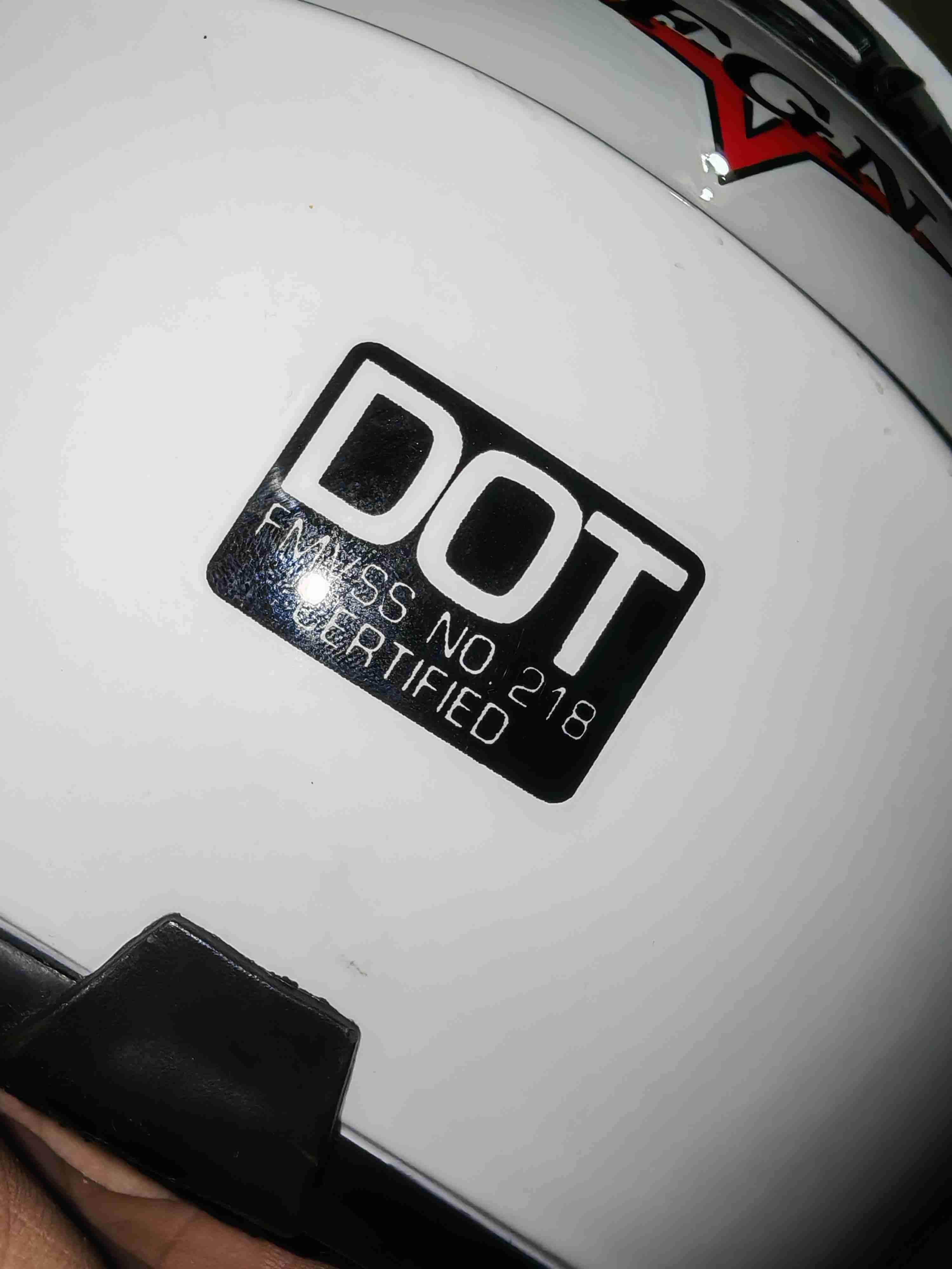 Casco de moto blanco - 1