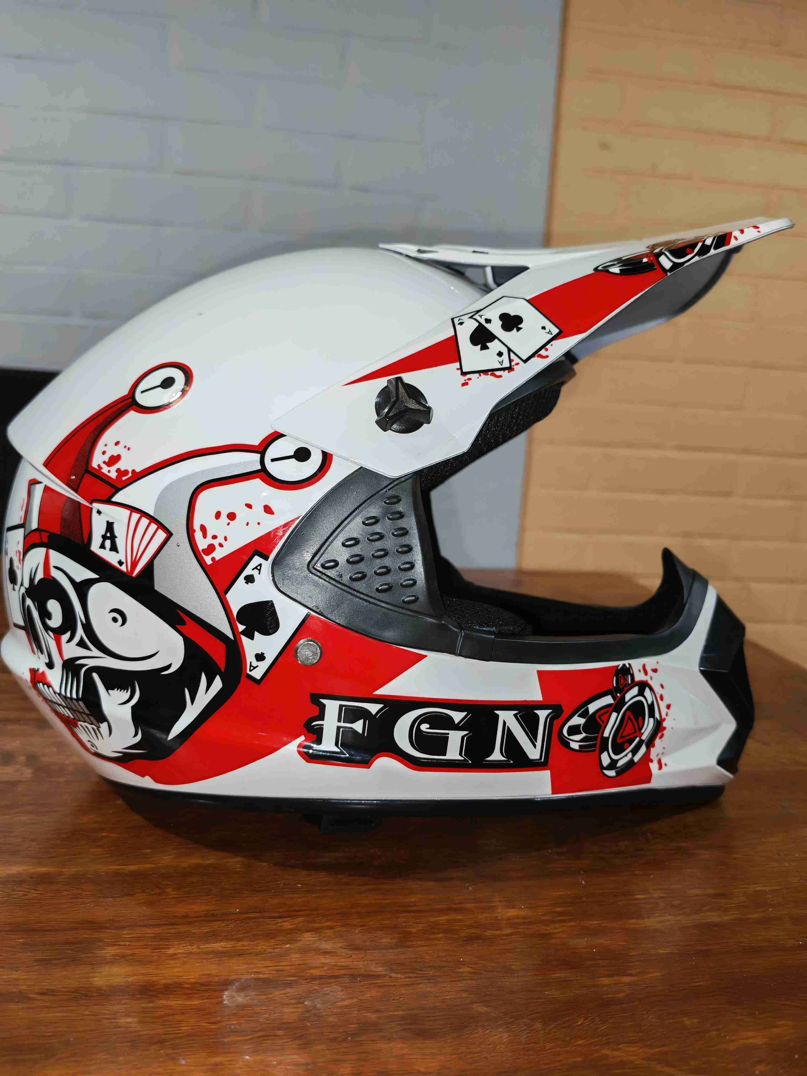 Casco de moto blanco - 3