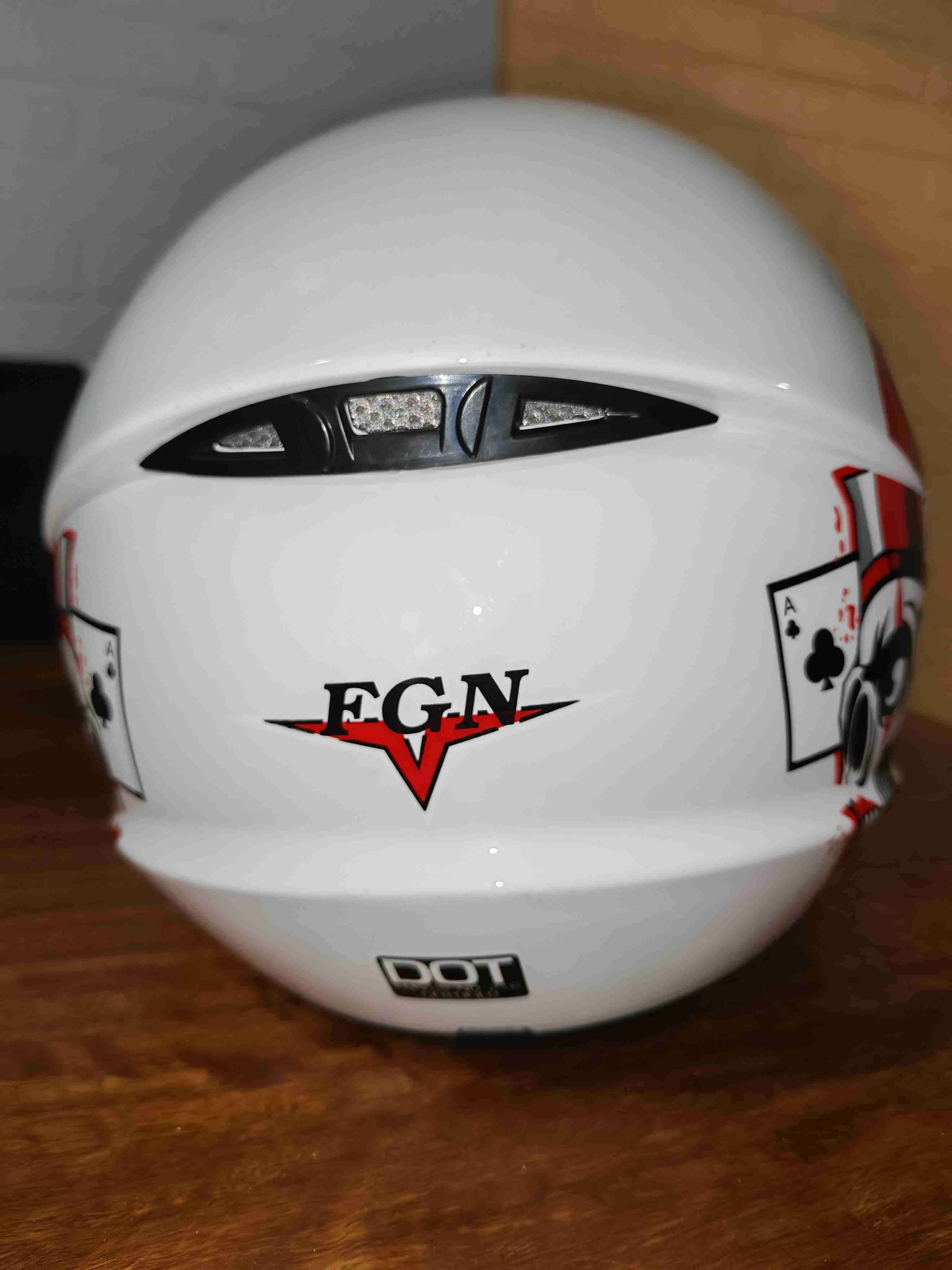 Casco de moto blanco - 4