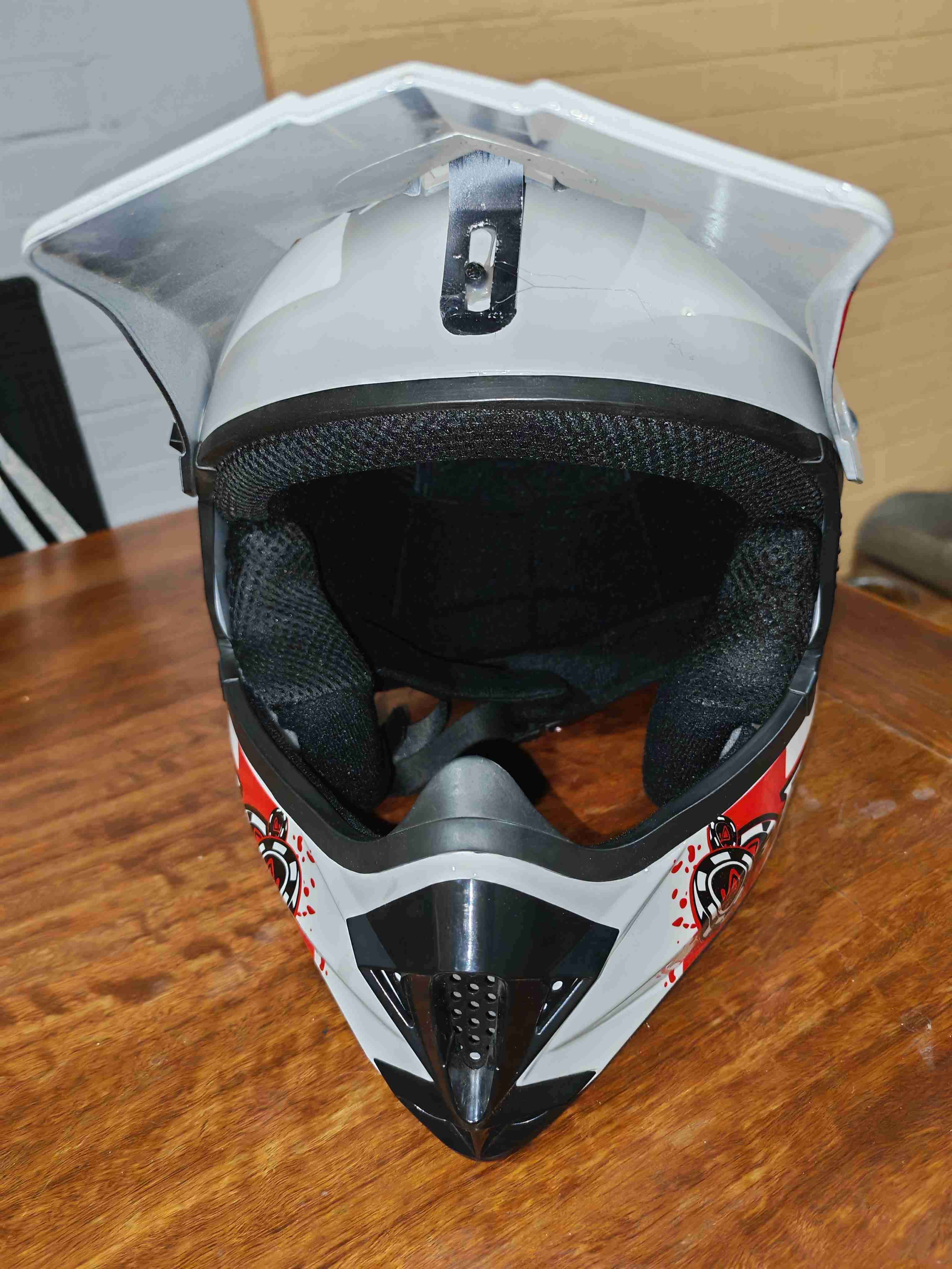 Casco de moto blanco - 6