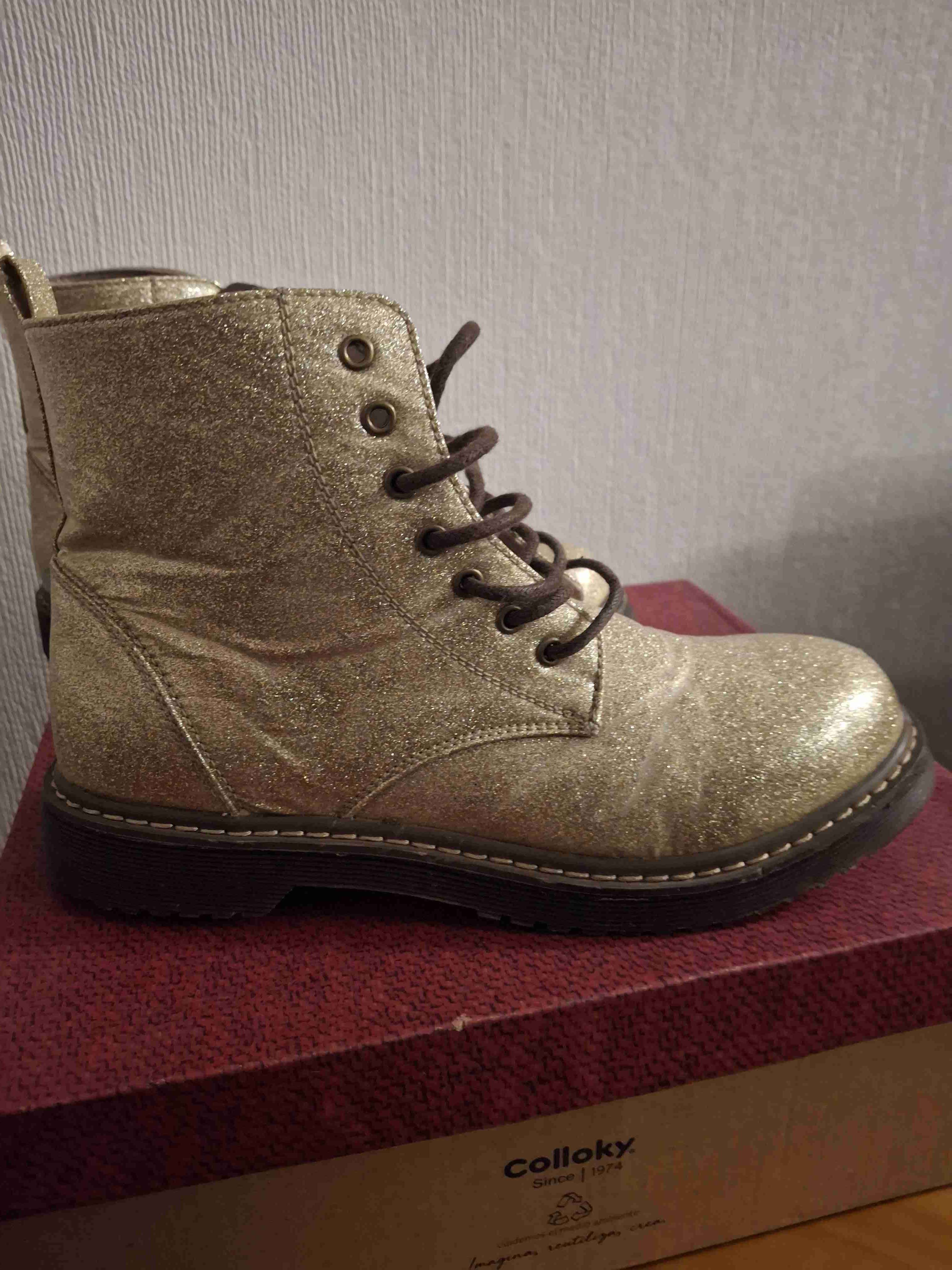 Botas doradas brillantes para niña - miniatura 1