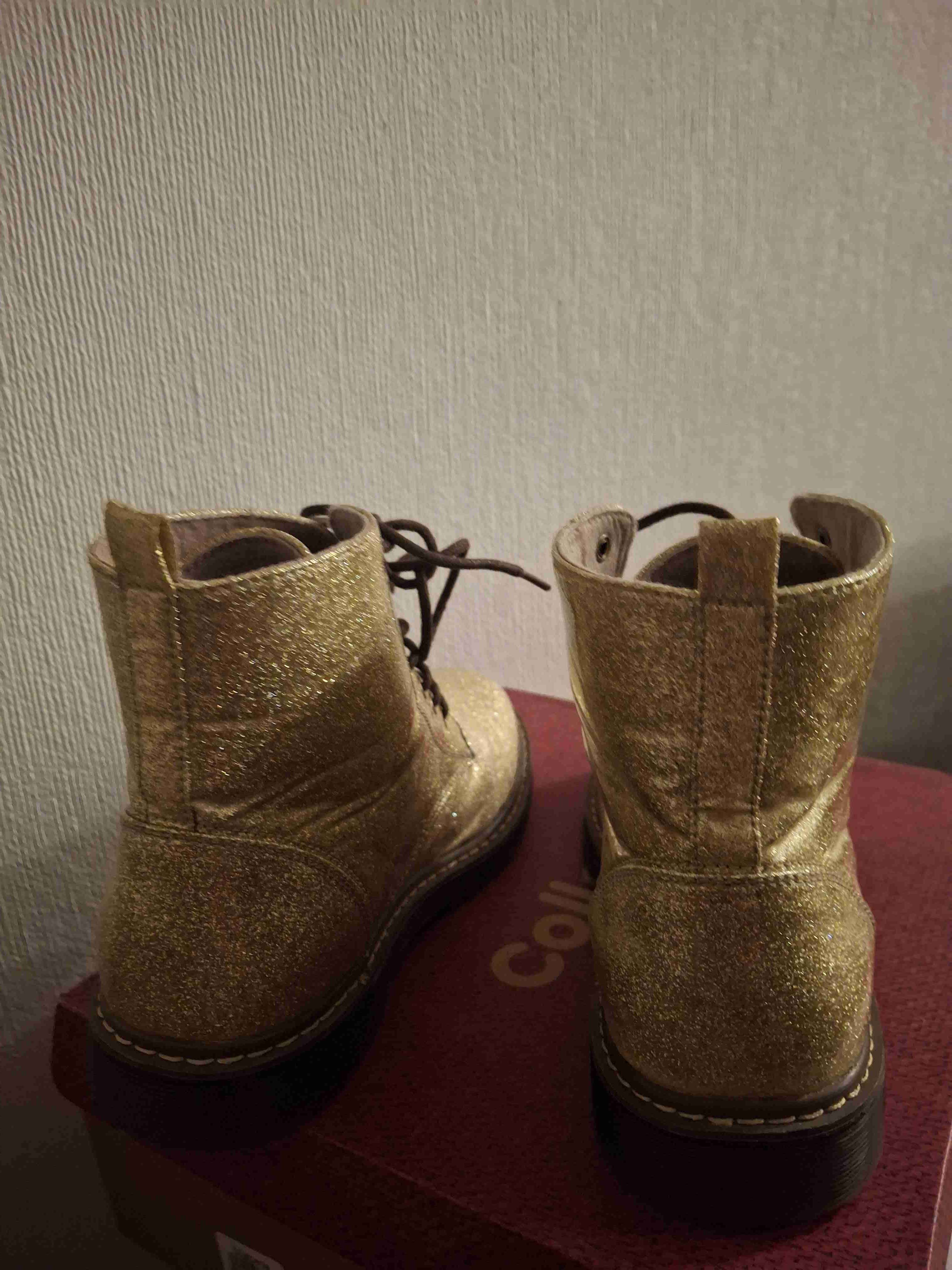 Botas doradas brillantes para niña - miniatura 3