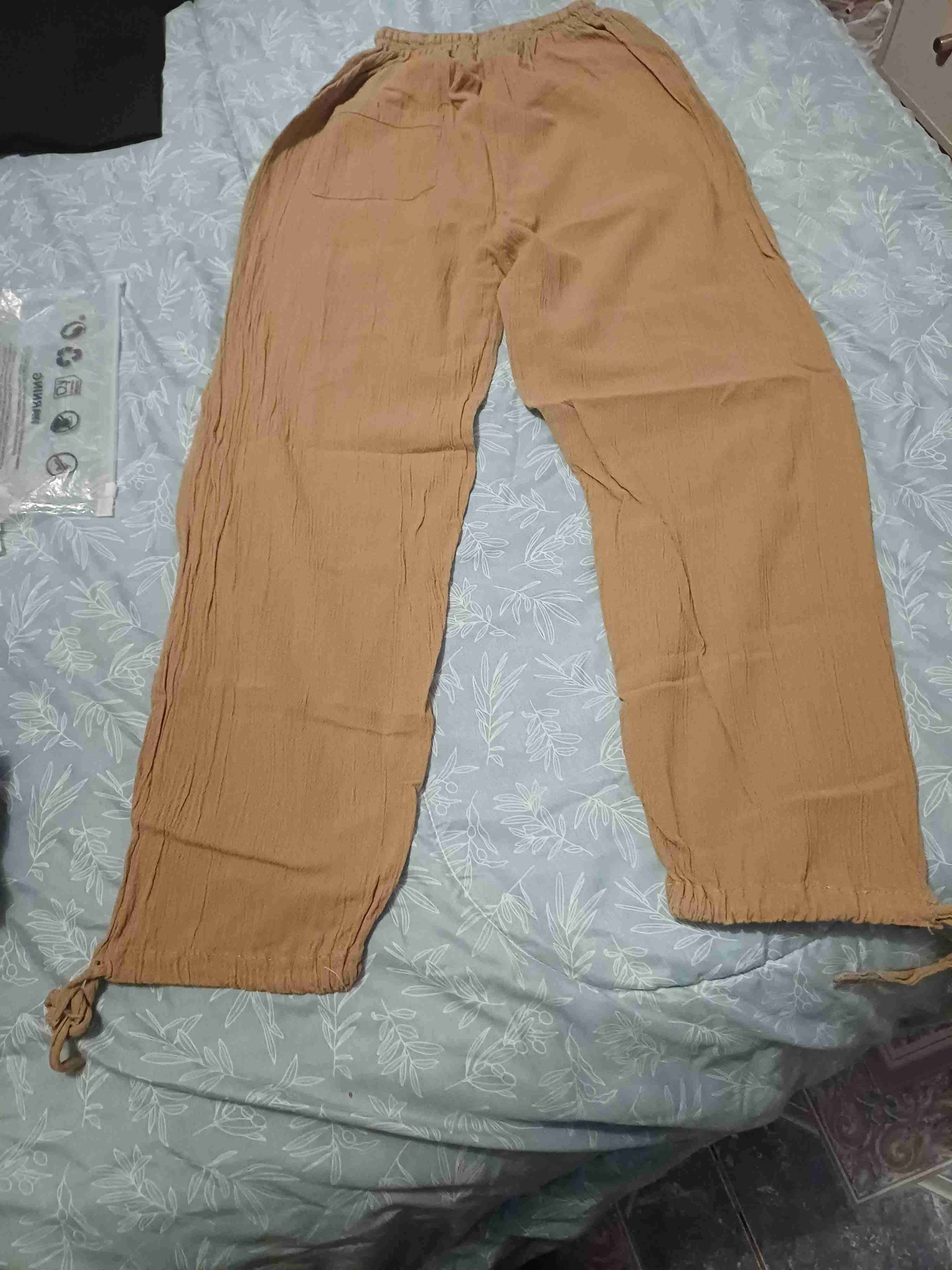 Pantalones sueltos color beige - miniatura 2