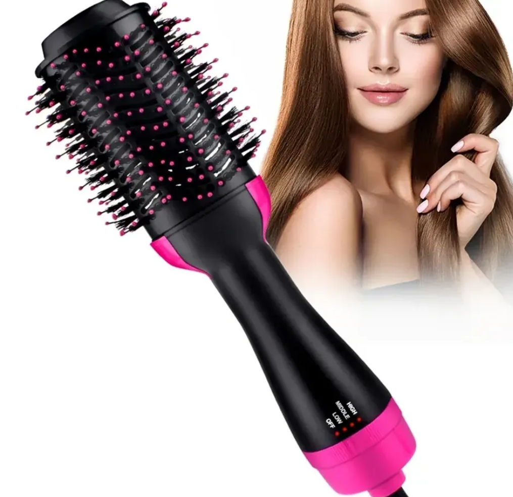 Cepillo secador de pelo negro y rosado - 5