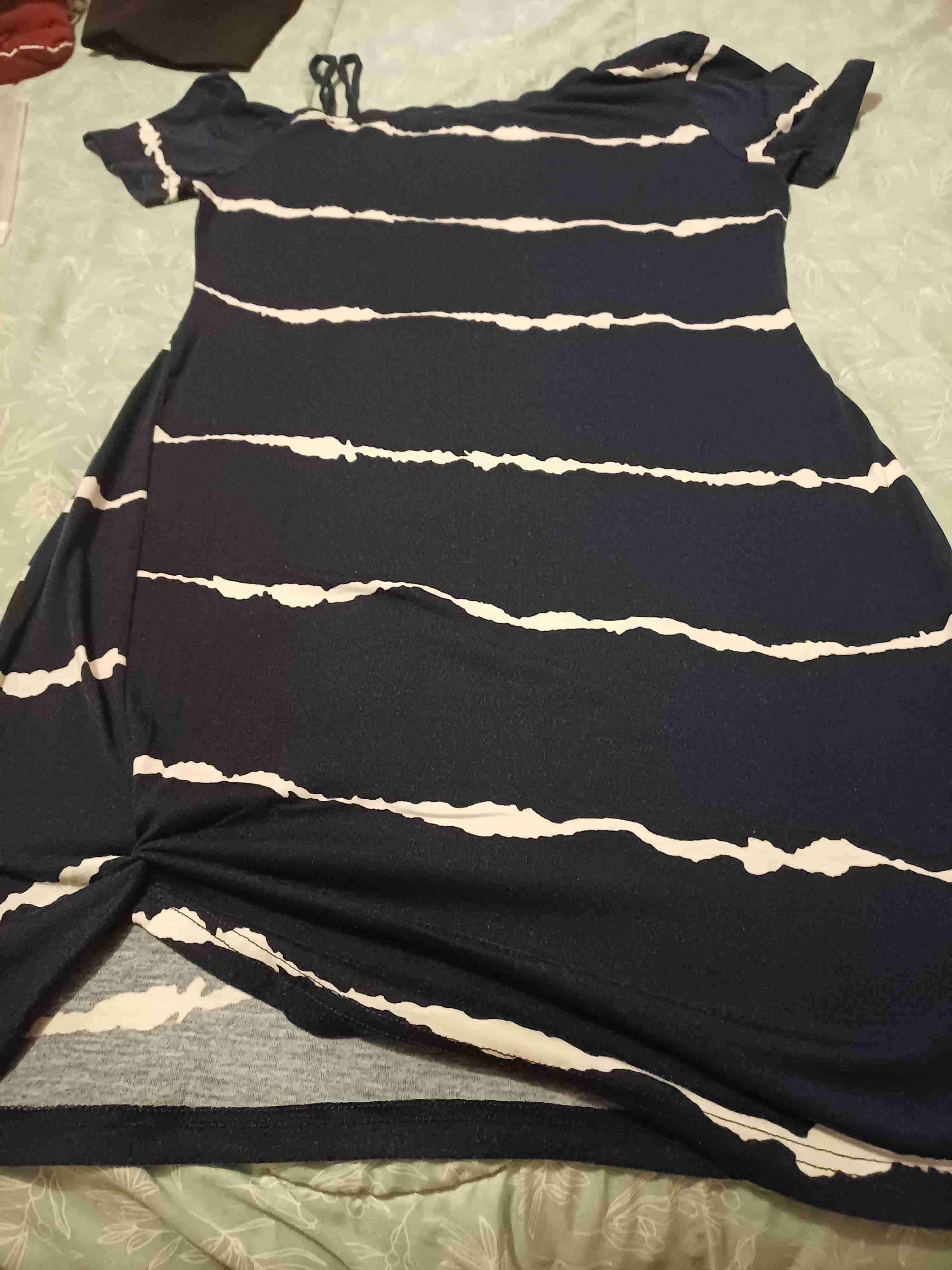 Vestido rayado azul y blanco - 1