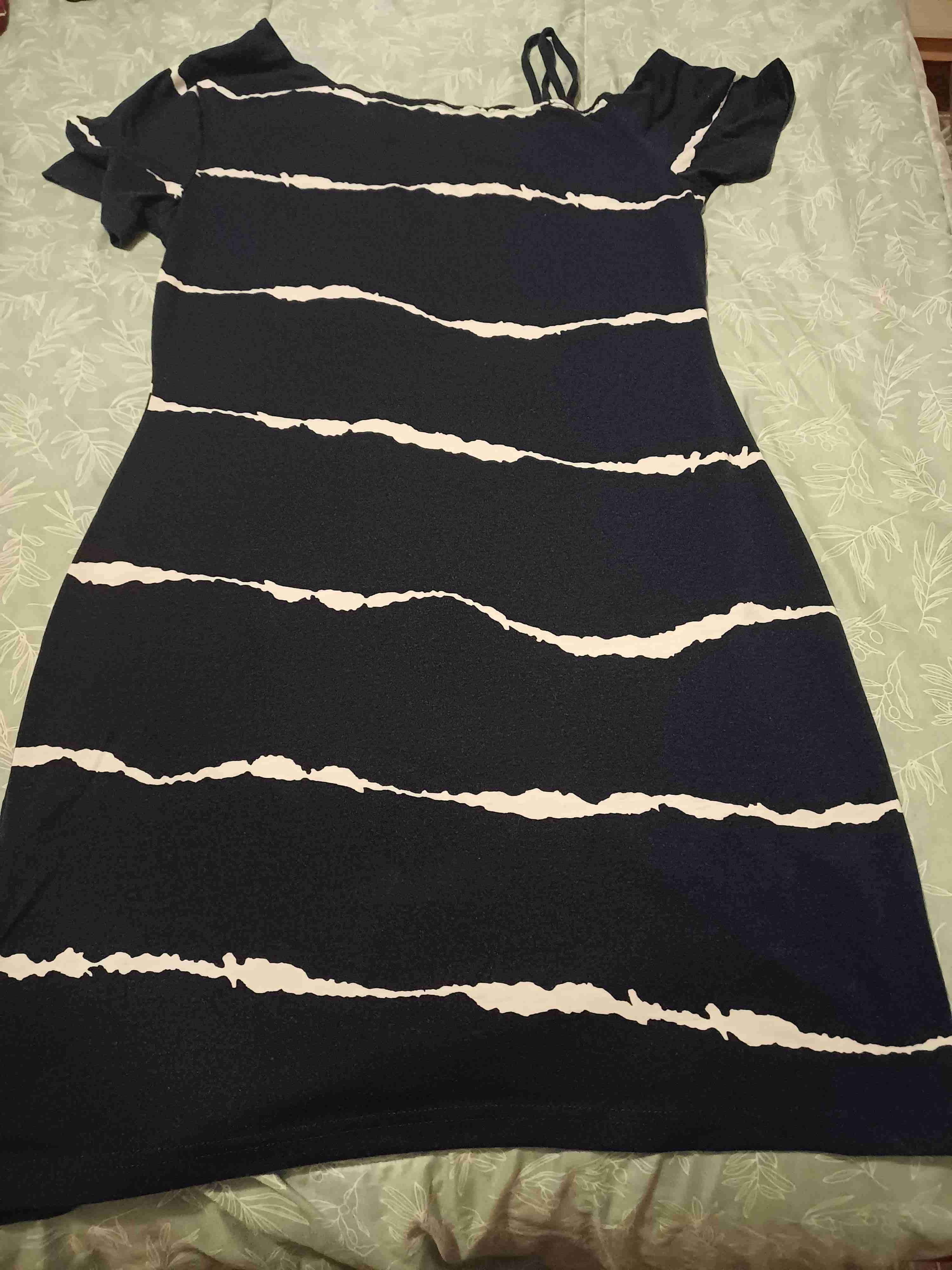 Vestido rayado azul y blanco - 2