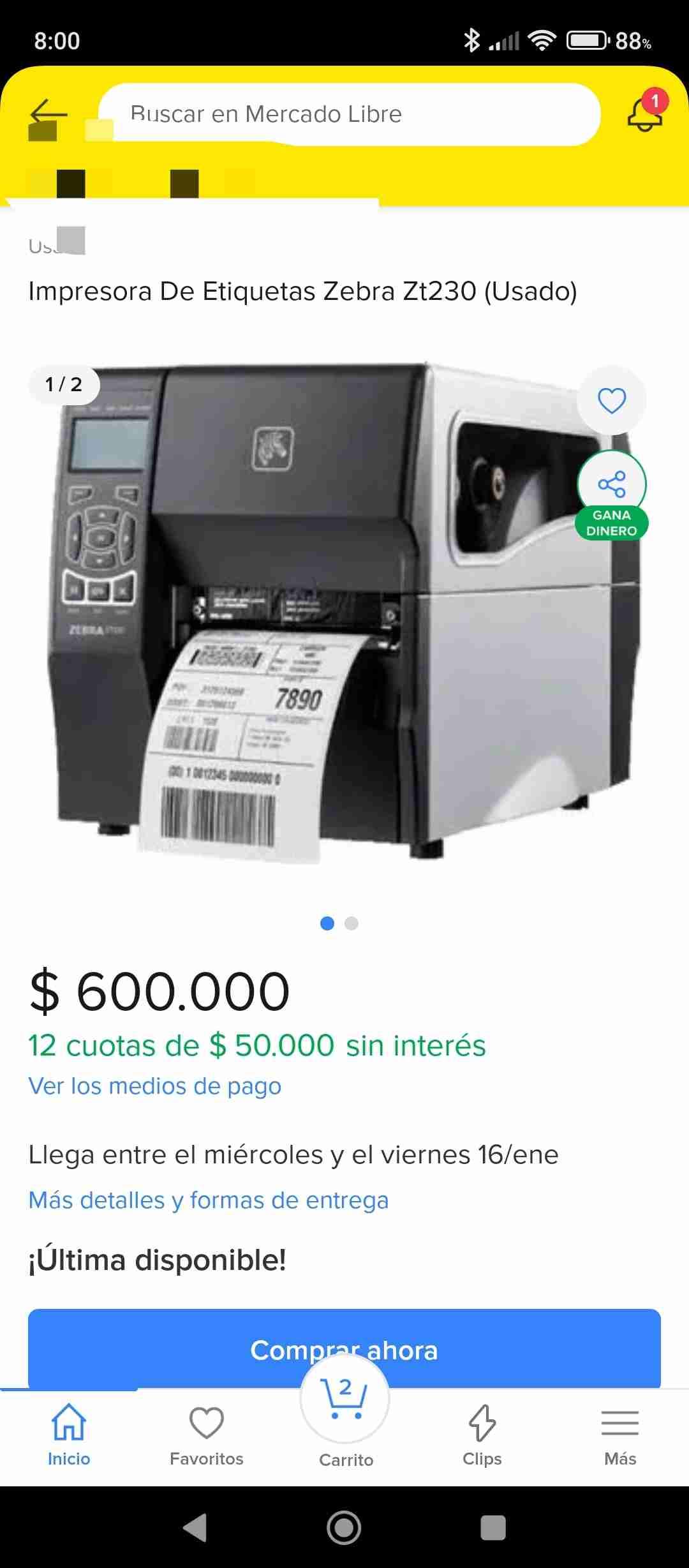 Impresora industrial Zebra ZT230 - miniatura 3