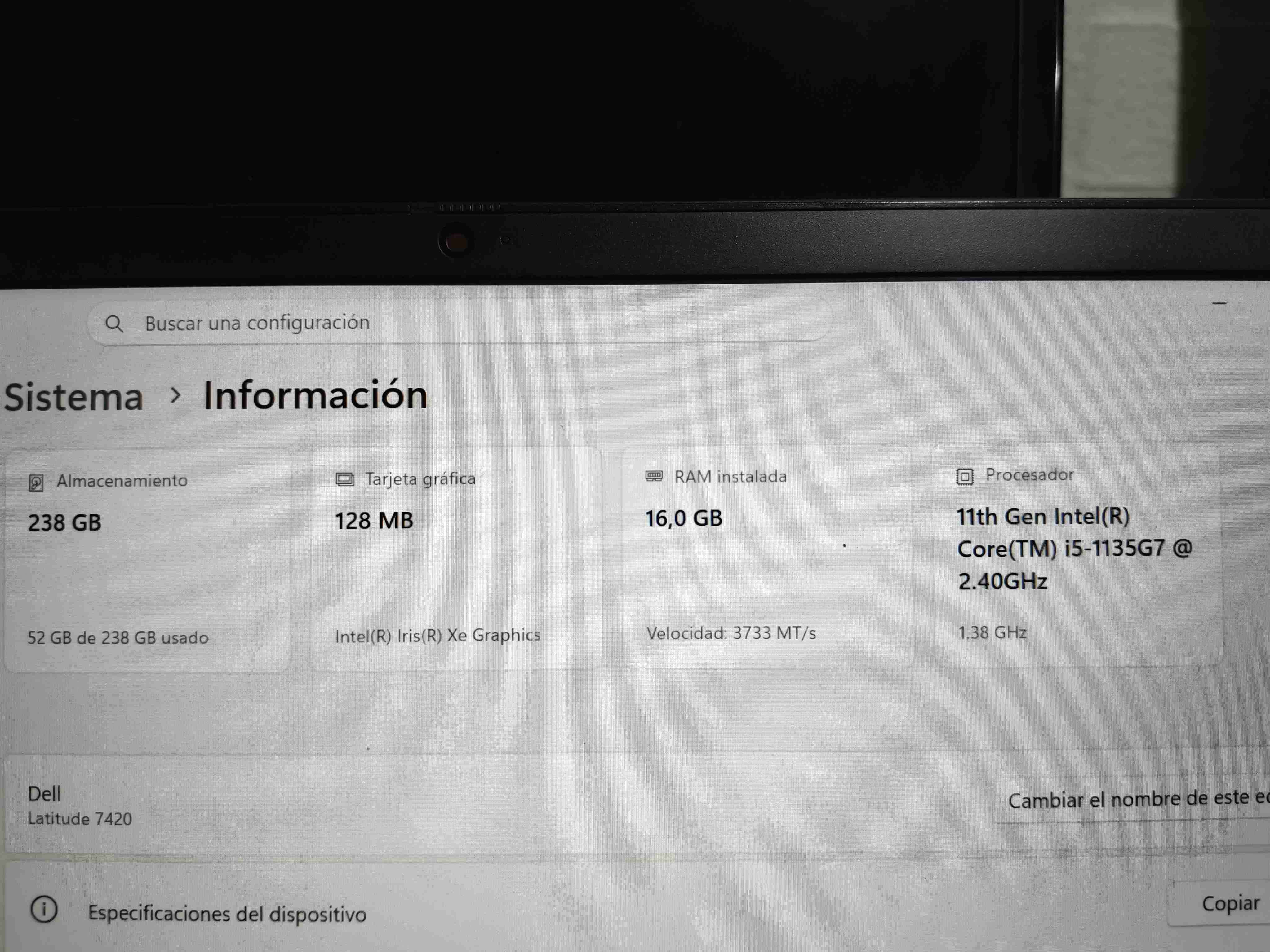 Laptop Dell negro usada I5 - miniatura 5