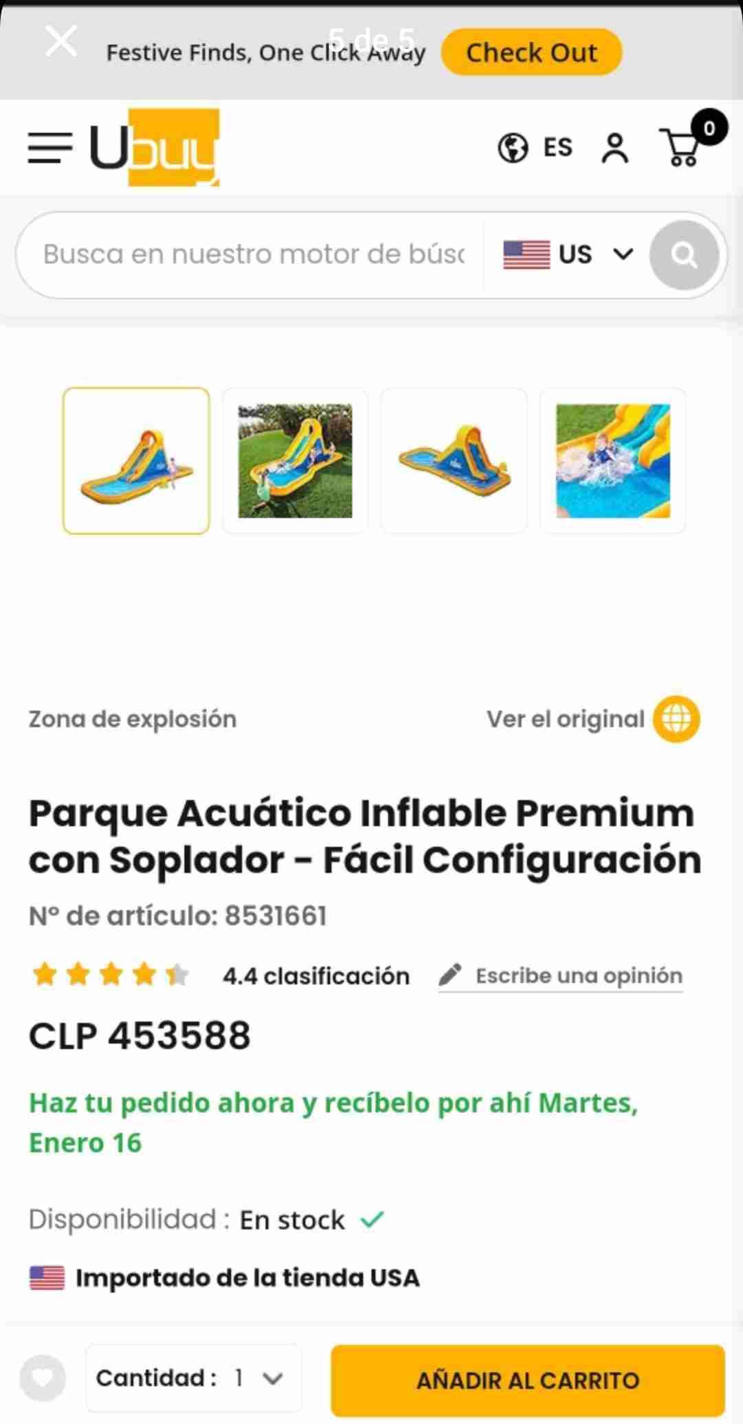 Tobogán inflable acuático para niños - 4