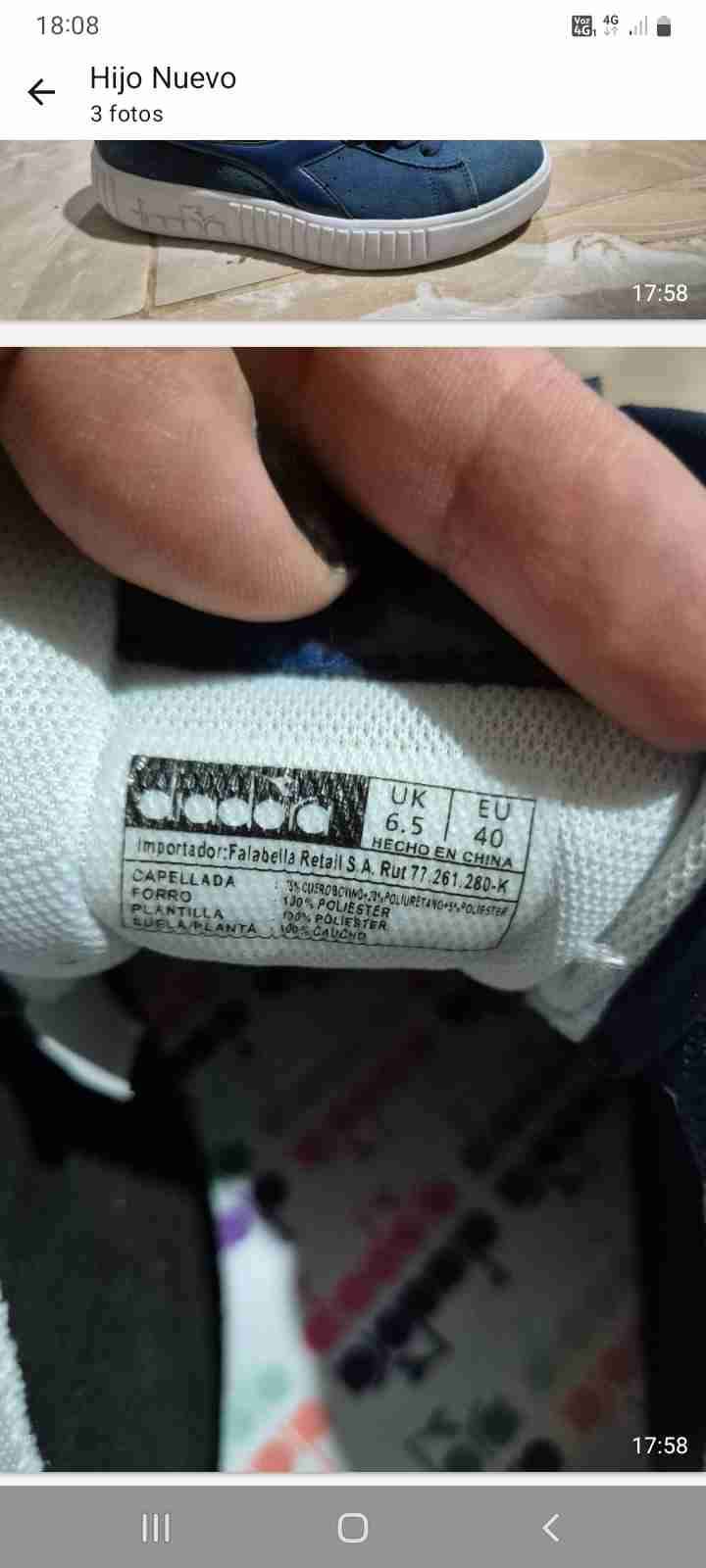 Zapatillas azules con cordones - 5