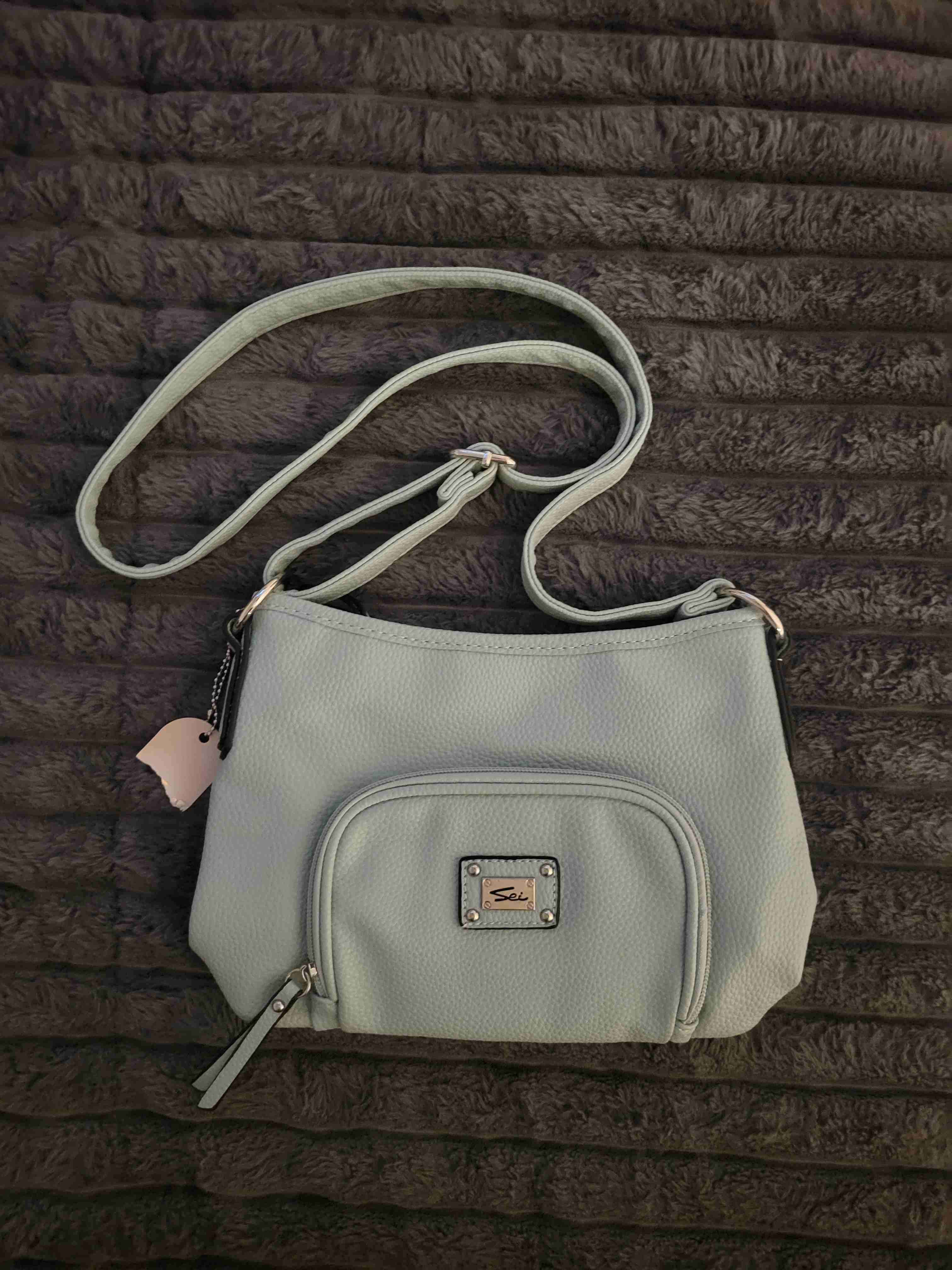 Cartera celeste Sei con correa - miniatura 1