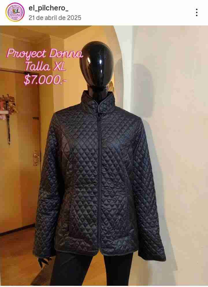 Chaqueta acolchada negra XL