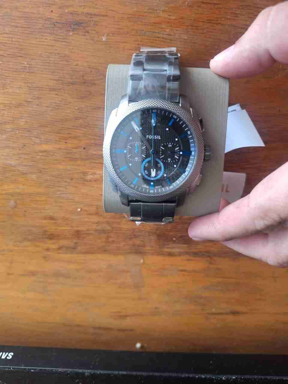 Reloj Fossil plateado con cronógrafo - miniatura 1