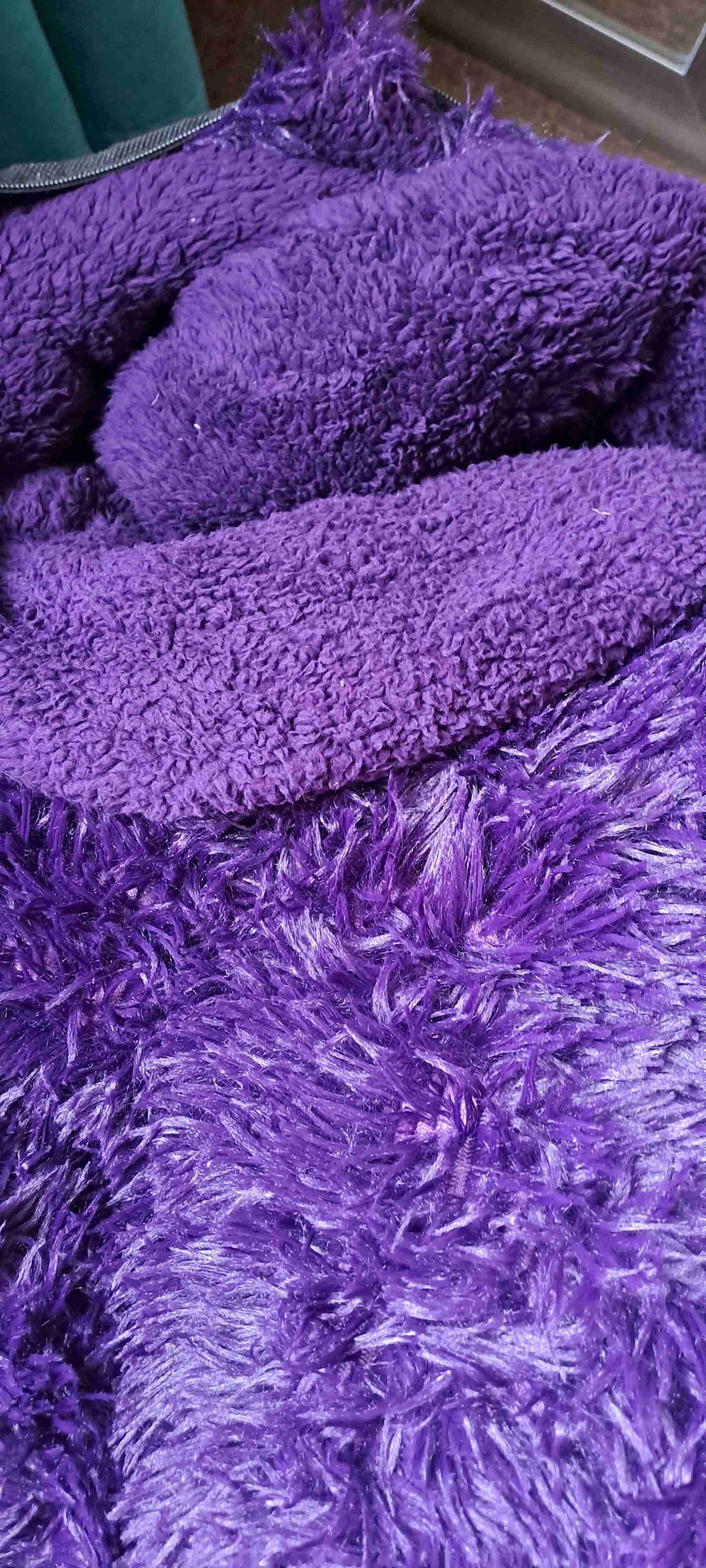 🟣Cubre cama chiporro/peludito morado 🟣 - miniatura 1