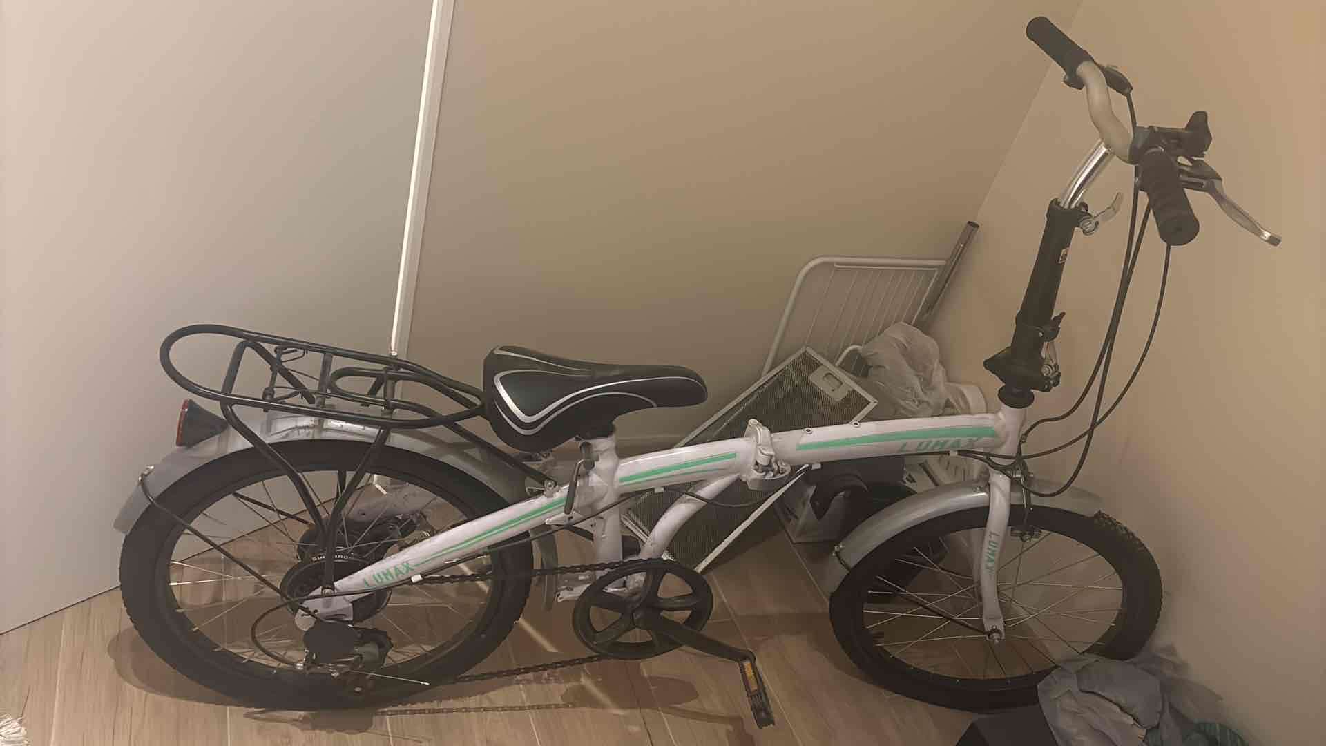 Bicicleta plegable blanca - 1