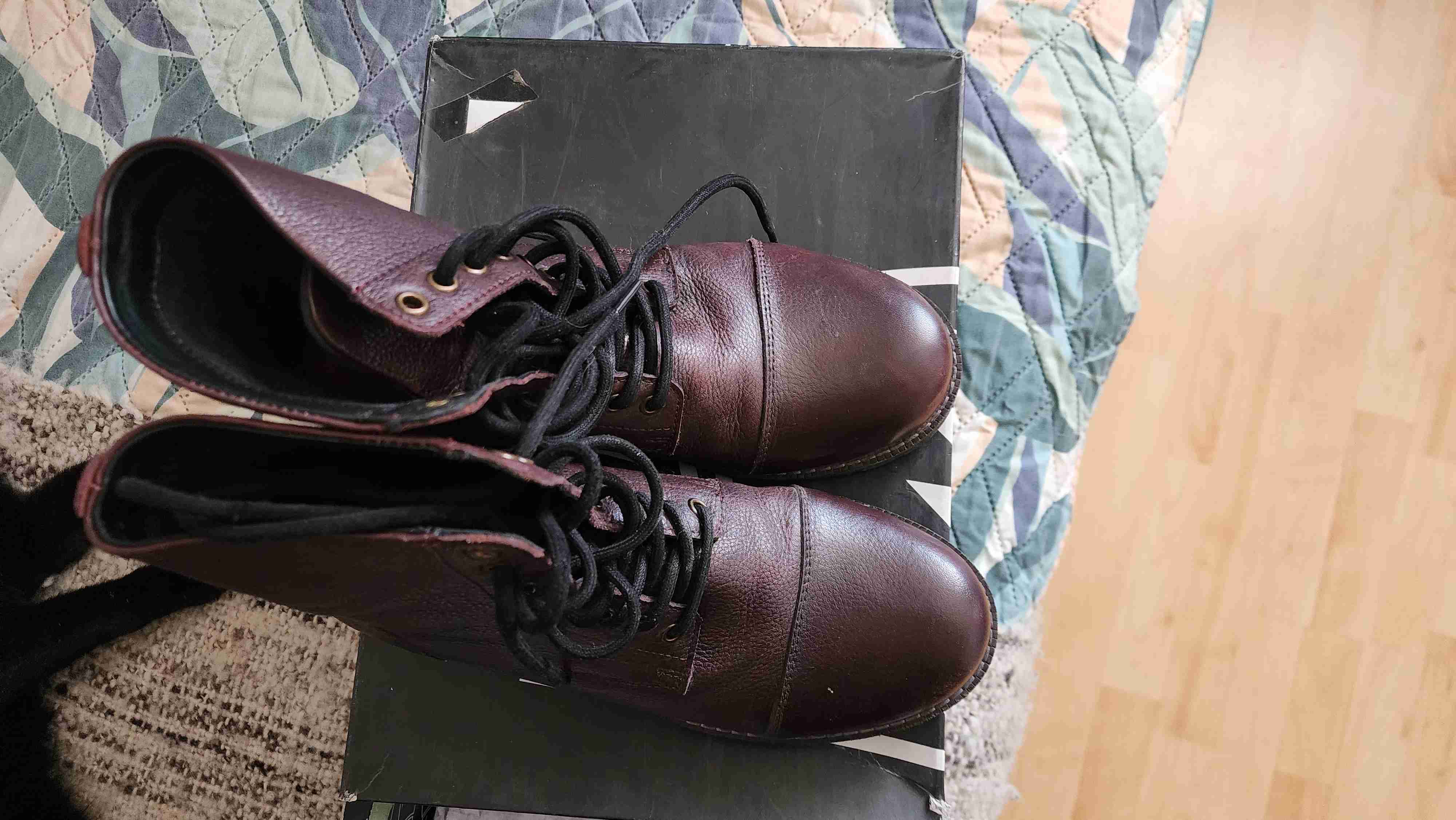 Botas de cuero marrón oscuro - 1