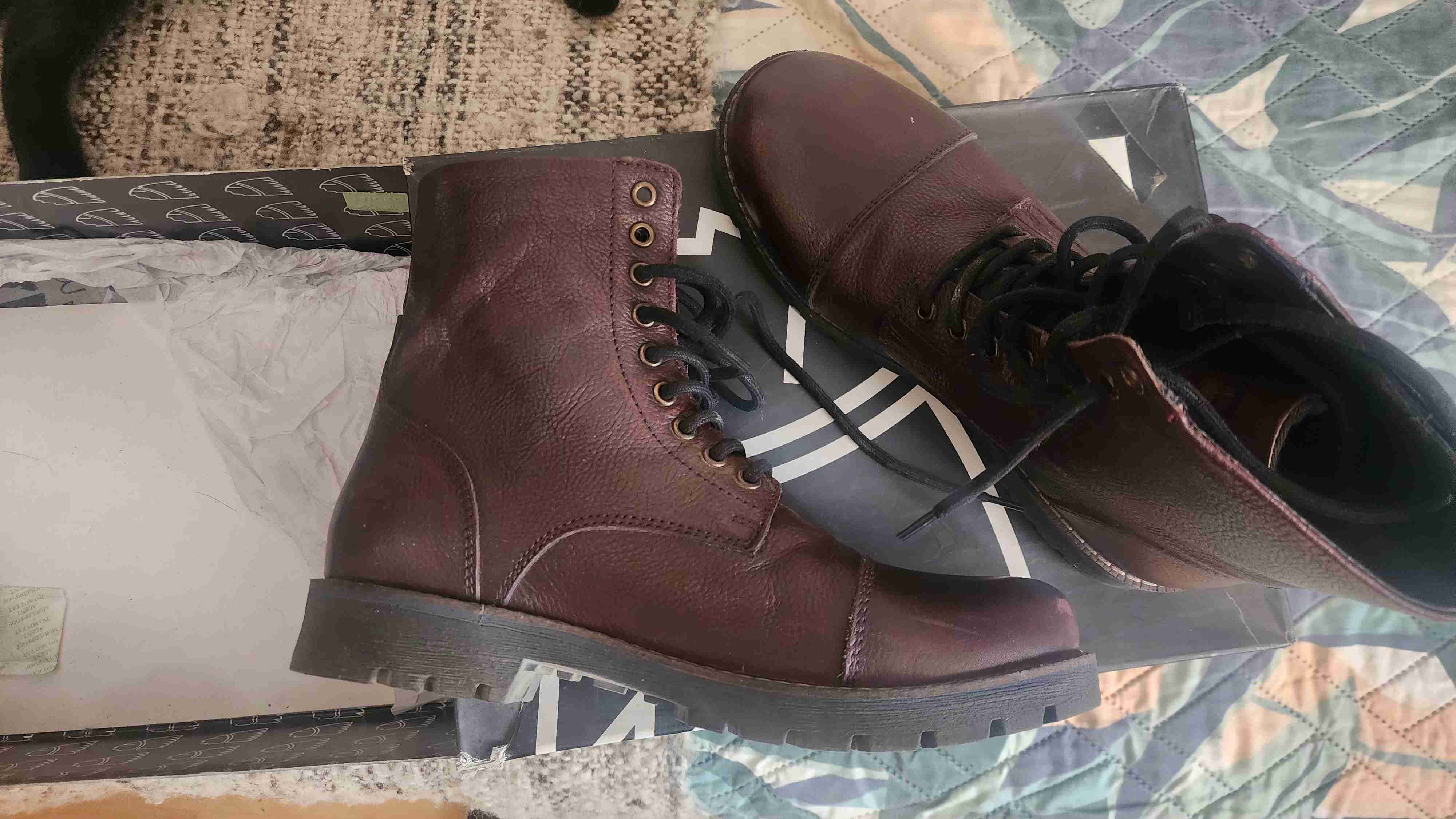 Botas de cuero marrón oscuro - 4