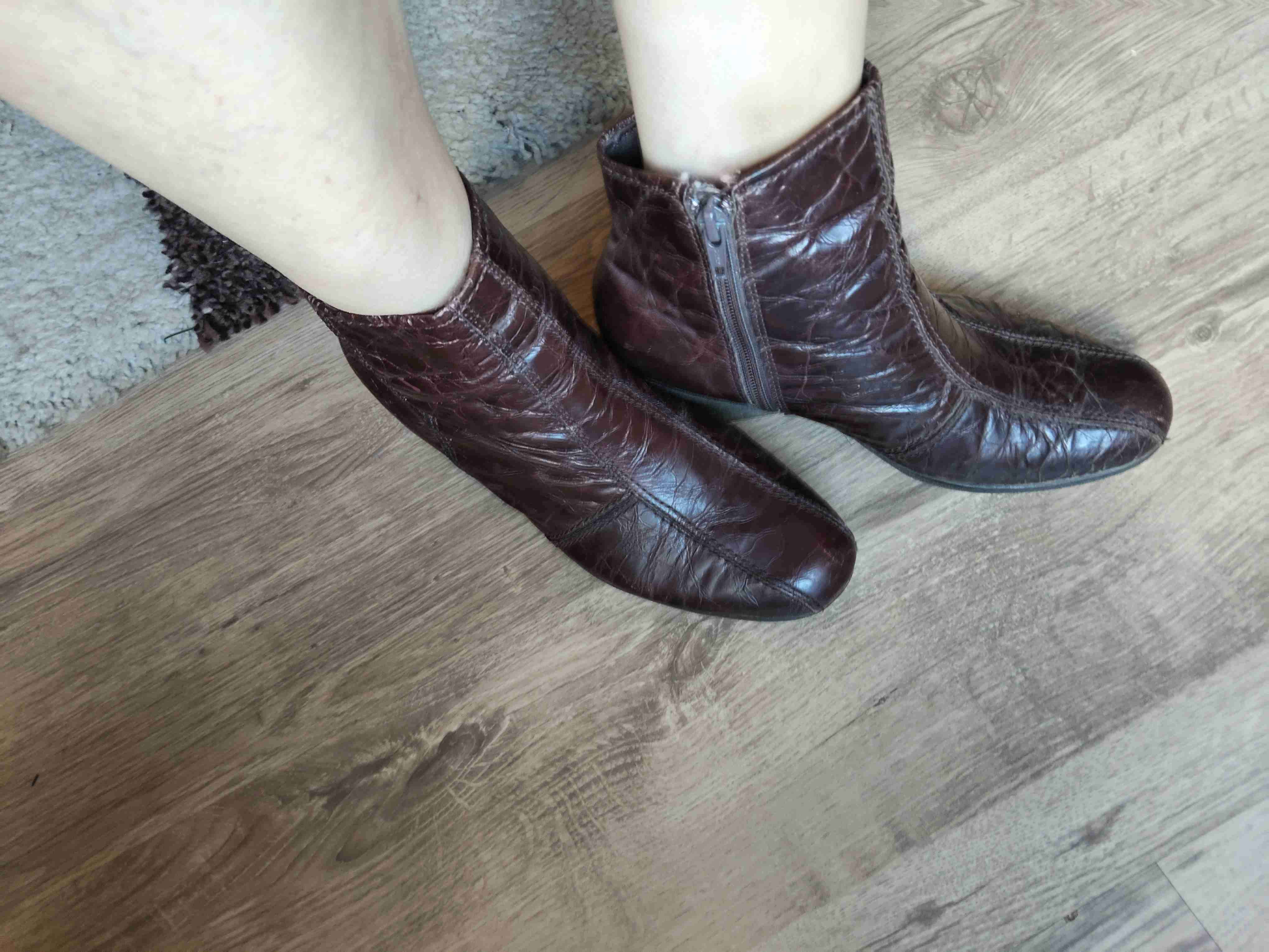 Botines marrones de cuero - miniatura 1