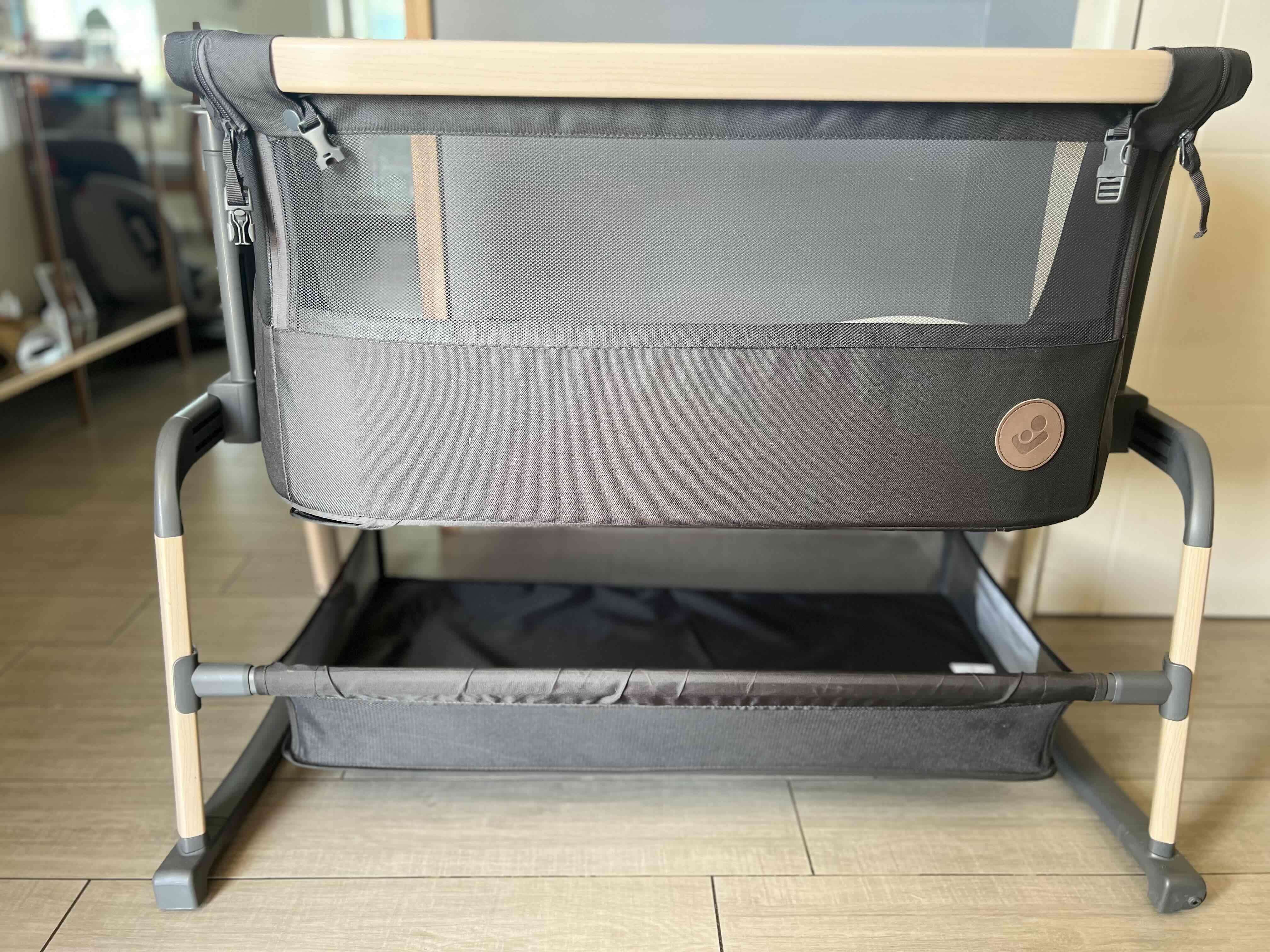 Cuna Colecho Lora Air Grafito impecable + caja + m - miniatura 3