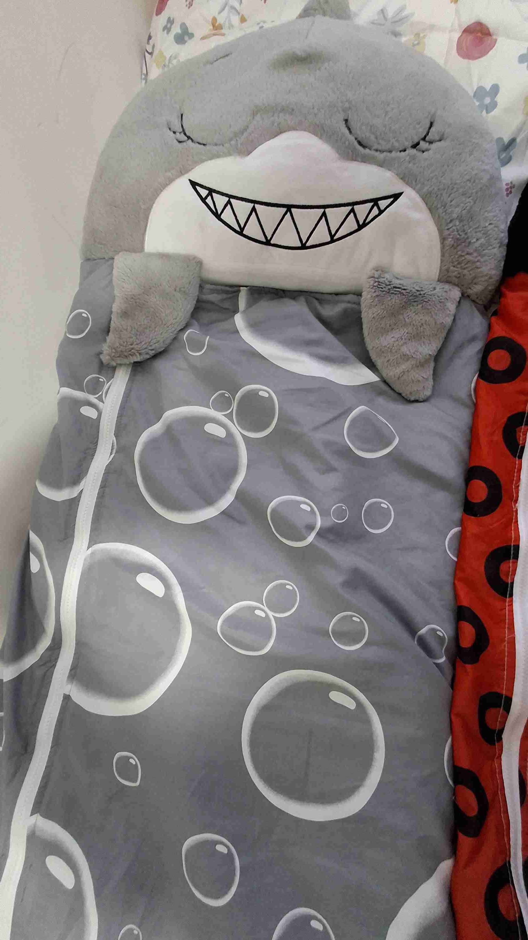 Saco de dormir tiburón gris y chinita - miniatura 1